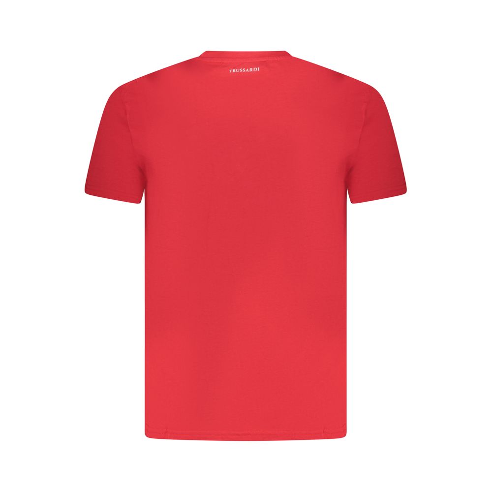 Trussardi Rosso Cotton Men T-Shirt - Image 2