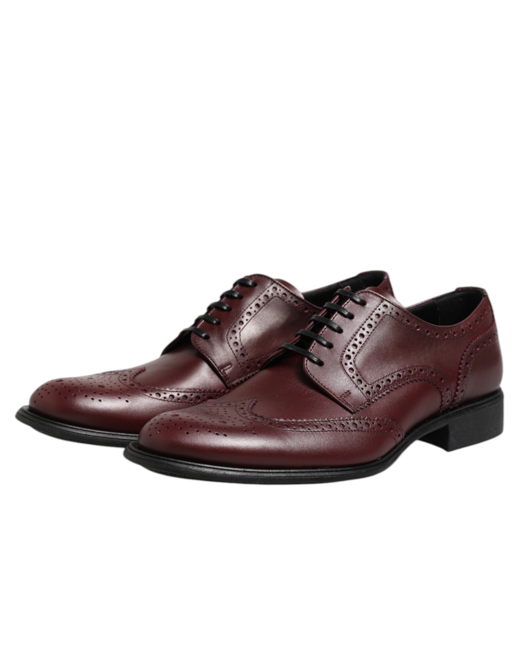 Dolce & Gabbana Brown Leather Lace Up Derby Dress Shoes - Image 3