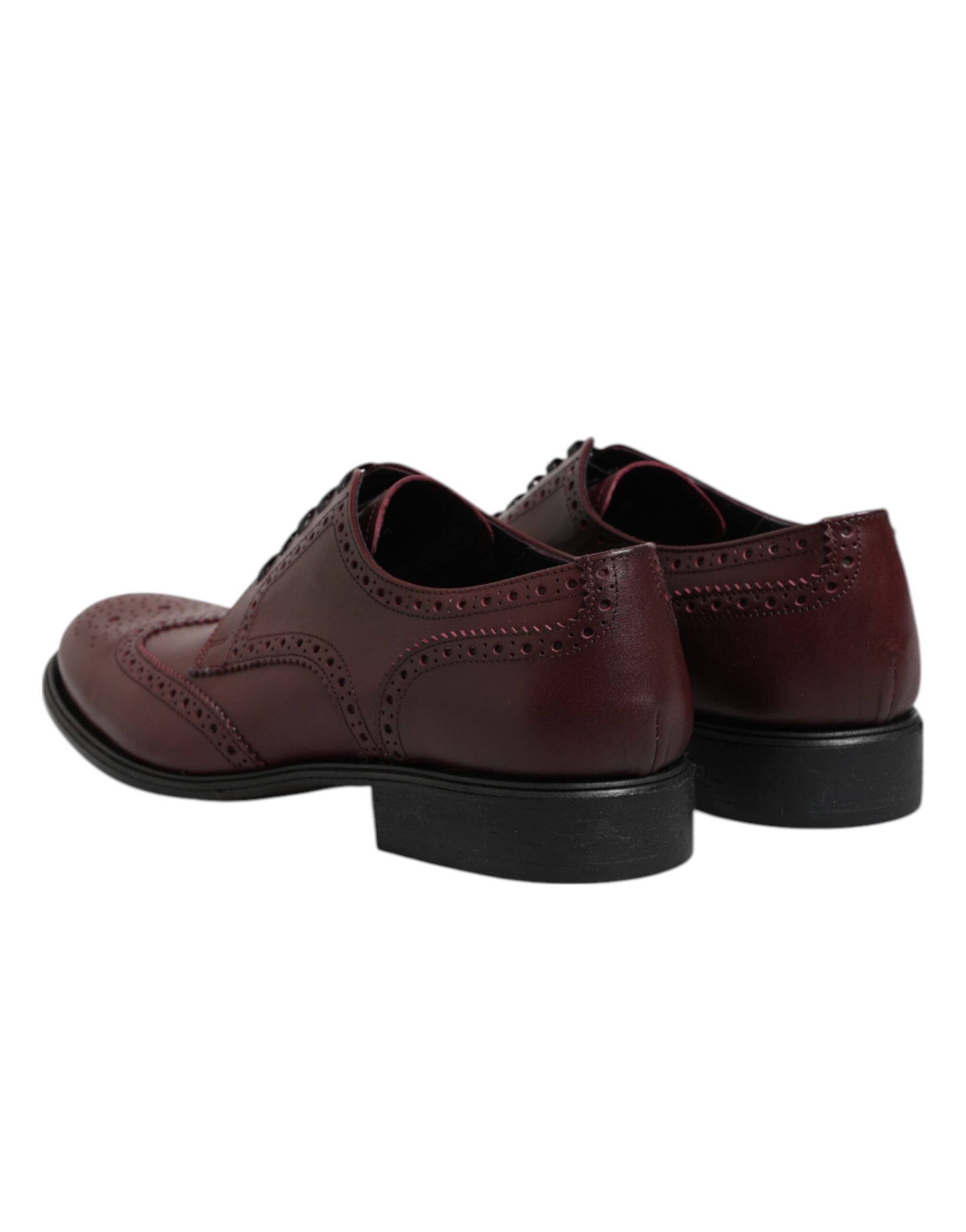Dolce & Gabbana Brown Leather Lace Up Derby Dress Shoes - Image 4
