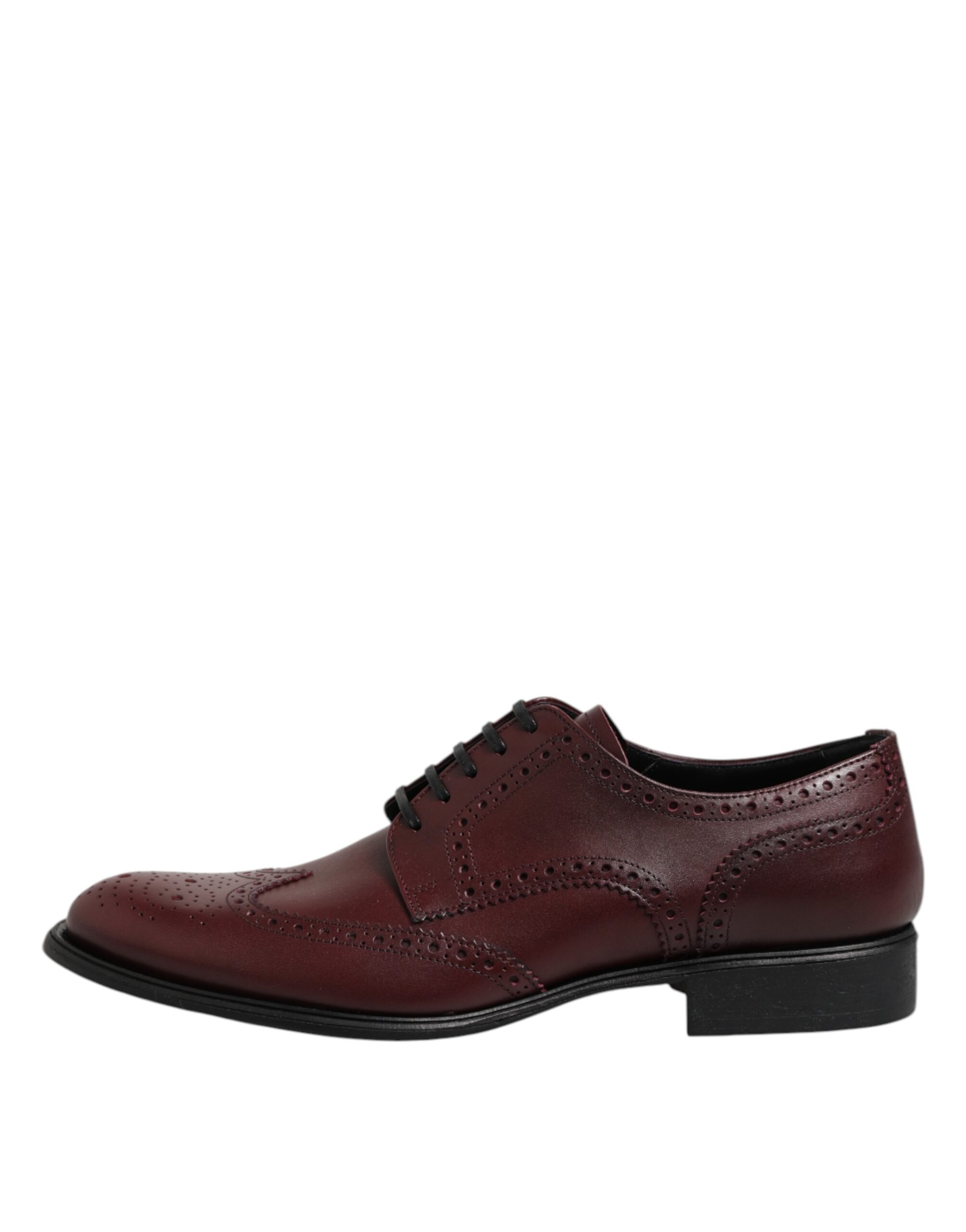 Dolce & Gabbana Brown Leather Lace Up Derby Dress Shoes - Image 5