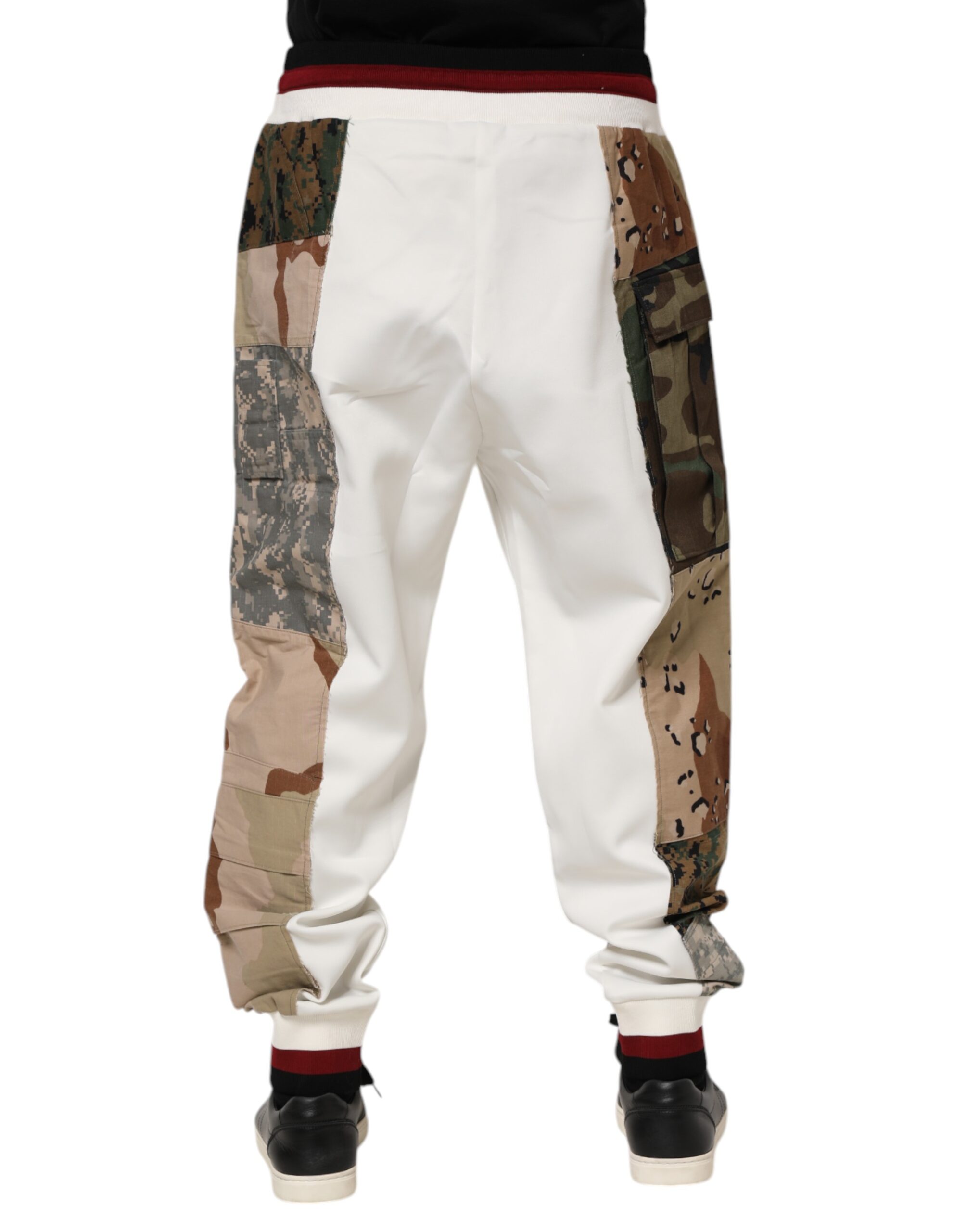 Dolce & Gabbana White Patchwork Jogger Pants - Image 4