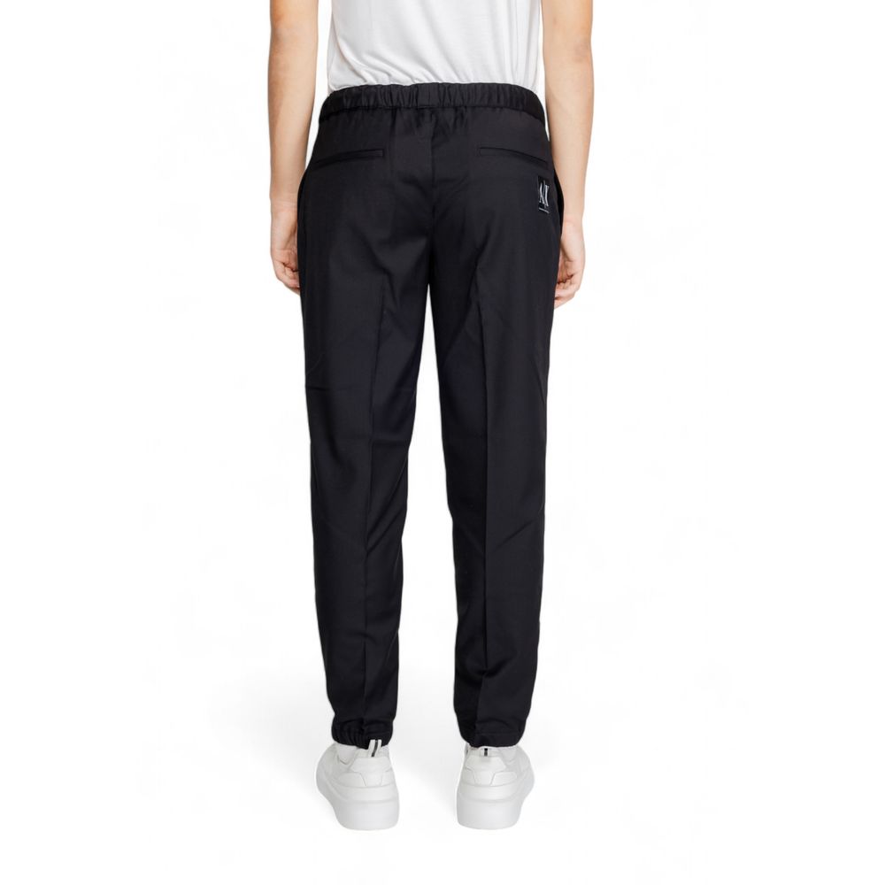 Armani Exchange Black Polyester Casual Pants - Image 5