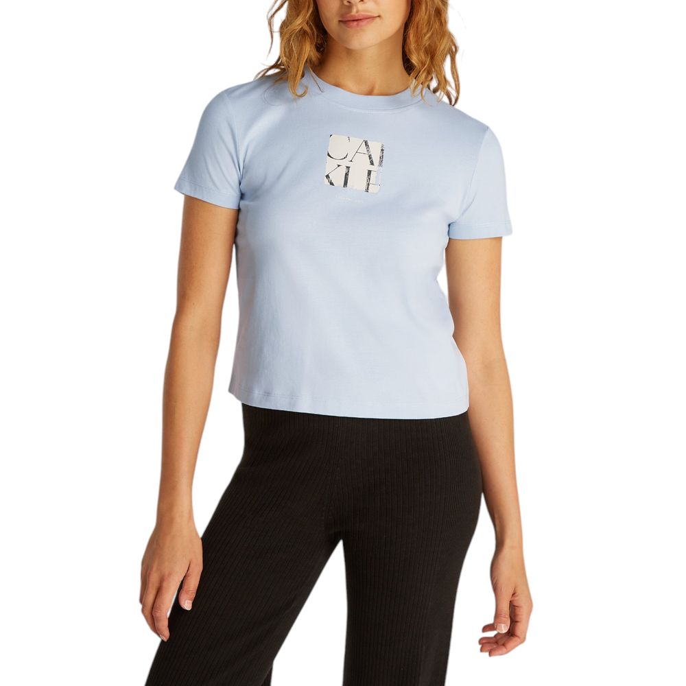 Calvin Klein Jeans Blue Recycled Cotton T-Shirt - Image 3