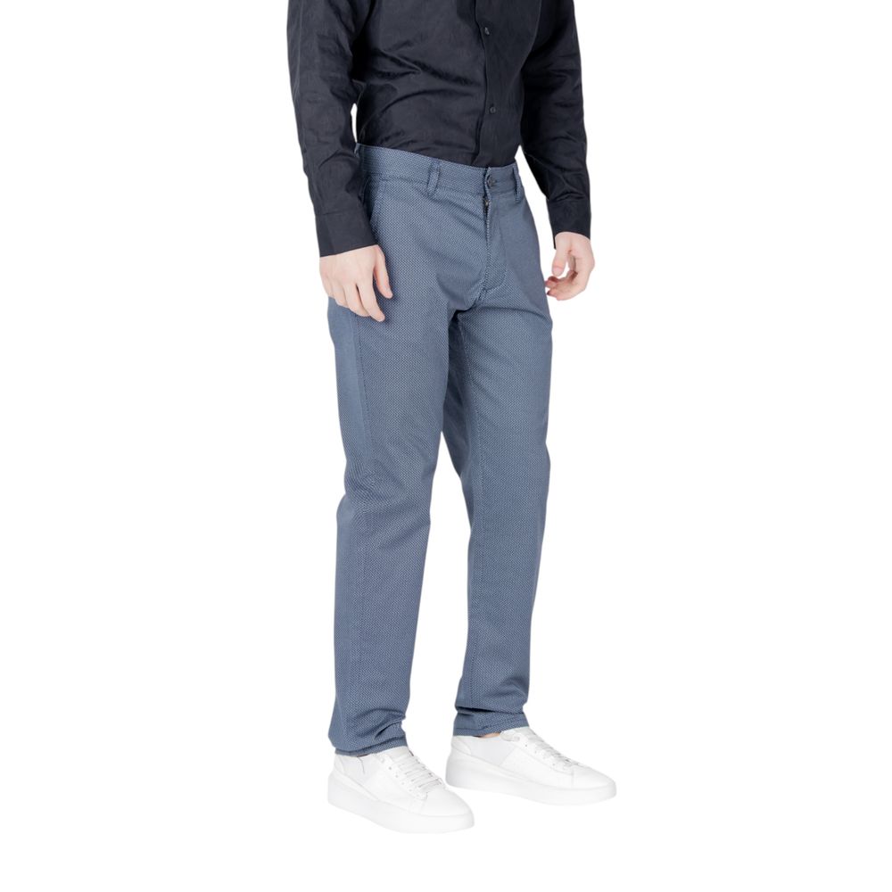 Armani Exchange Blue Cotton Skinny Pants - Image 4