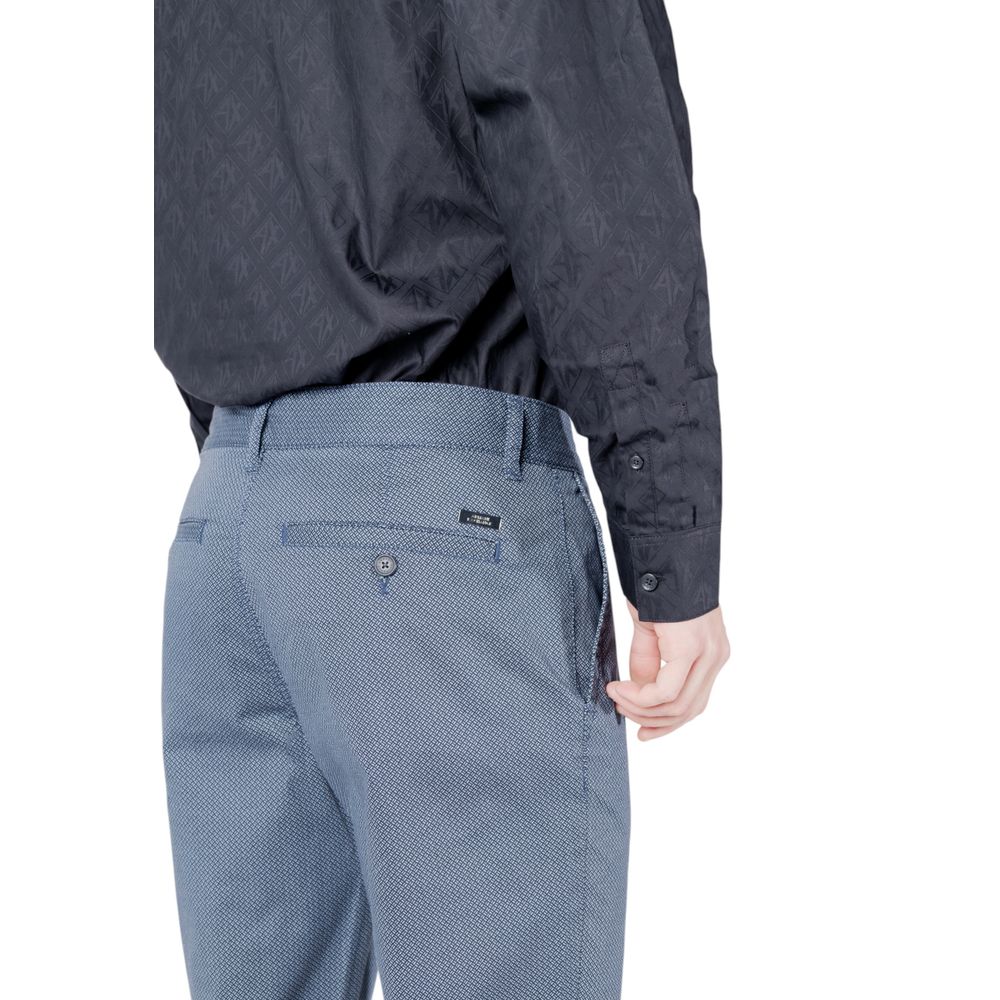 Armani Exchange Blue Cotton Skinny Pants - Image 5