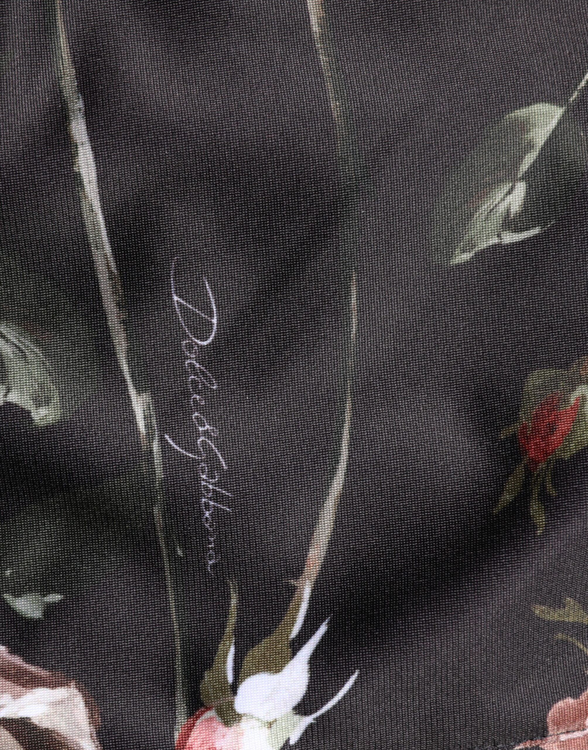 Dolce & Gabbana Black Floral Straight-Leg Chino Trouser Pants - Image 5