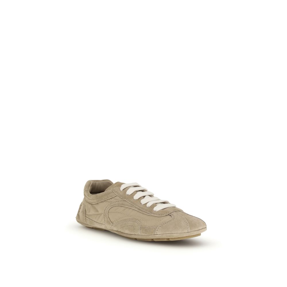 Prada Beige Lamb Ovis Aries Athletic Sneakers - Image 2