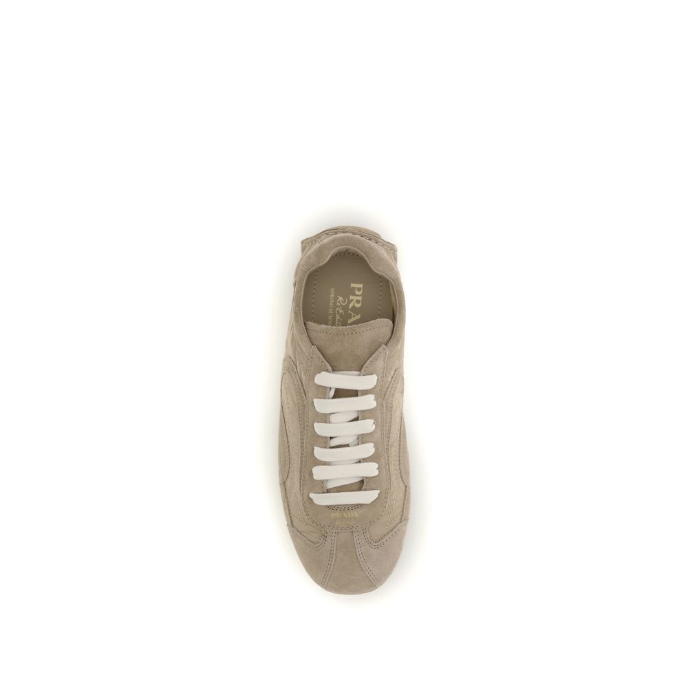 Prada Beige Lamb Ovis Aries Athletic Sneakers - Image 4