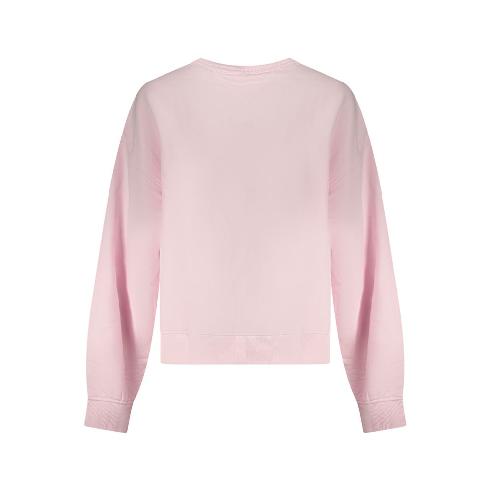 Tommy Hilfiger Pink Cotton Women Sweatshirt - Image 2