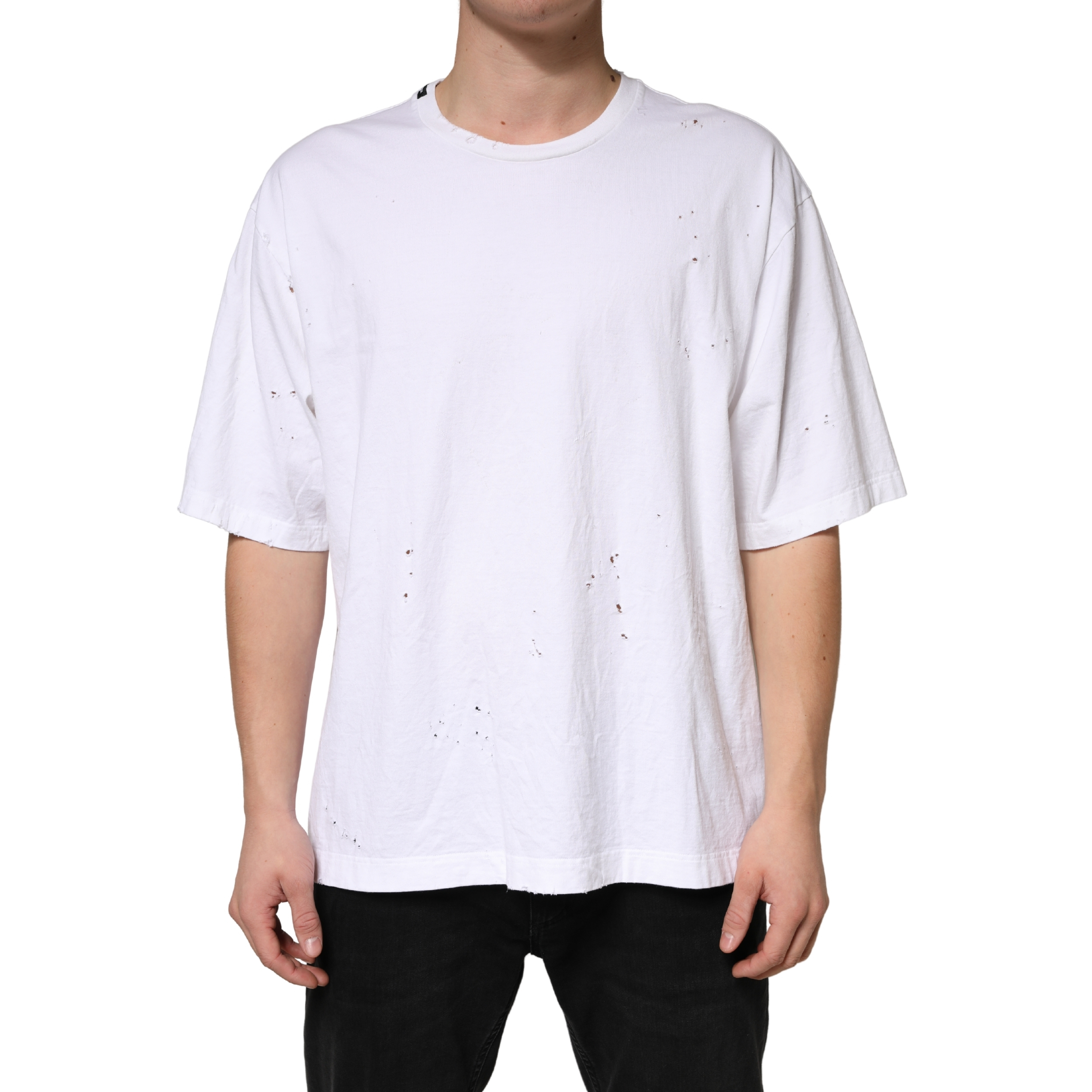 Dolce & Gabbana White Cotton Crewneck Short Sleeve T-Shirt - Image 2