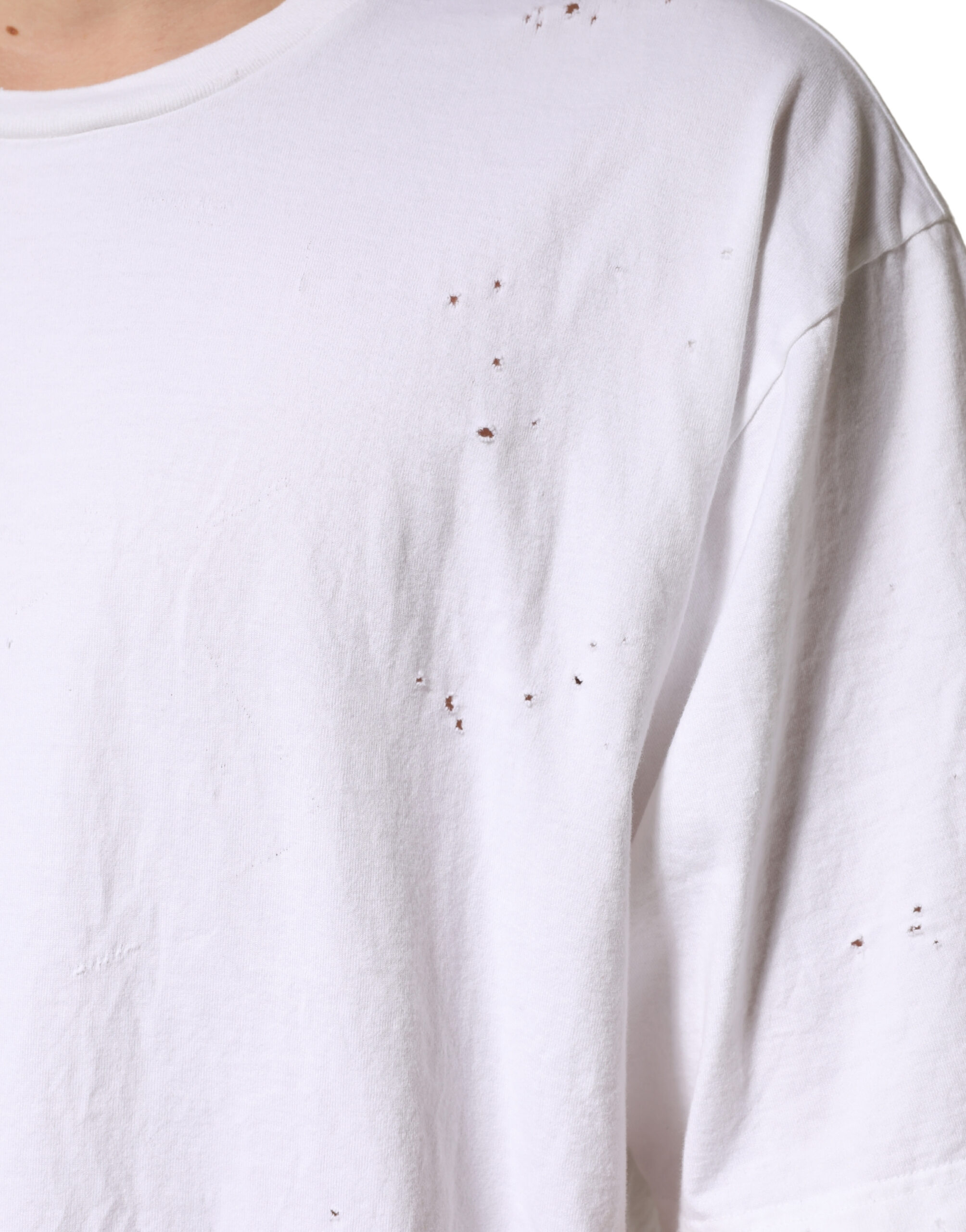 Dolce & Gabbana White Cotton Crewneck Short Sleeve T-Shirt - Image 6