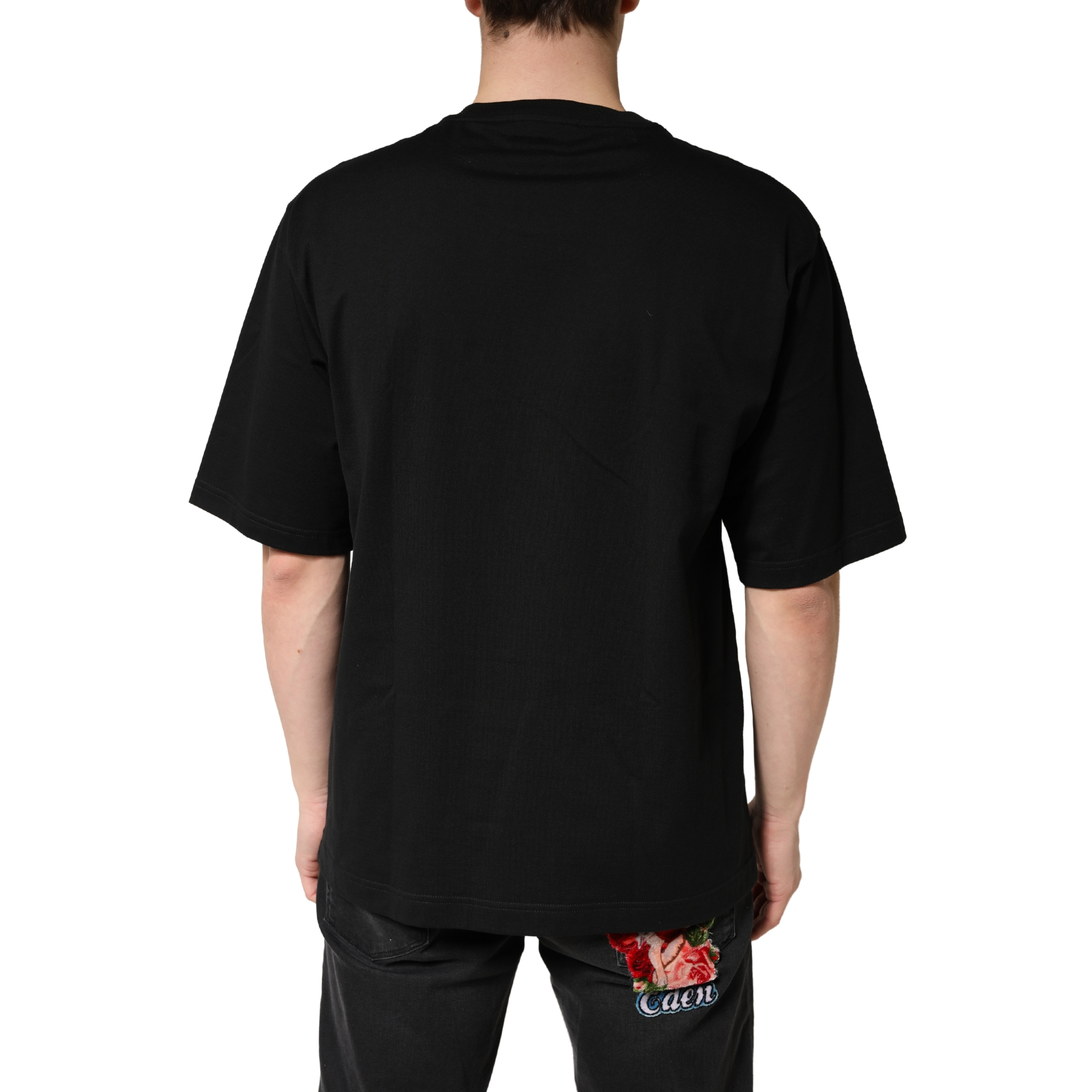 Dolce & Gabbana Black Cotton Crewneck Short Sleeve T-Shirt - Image 4