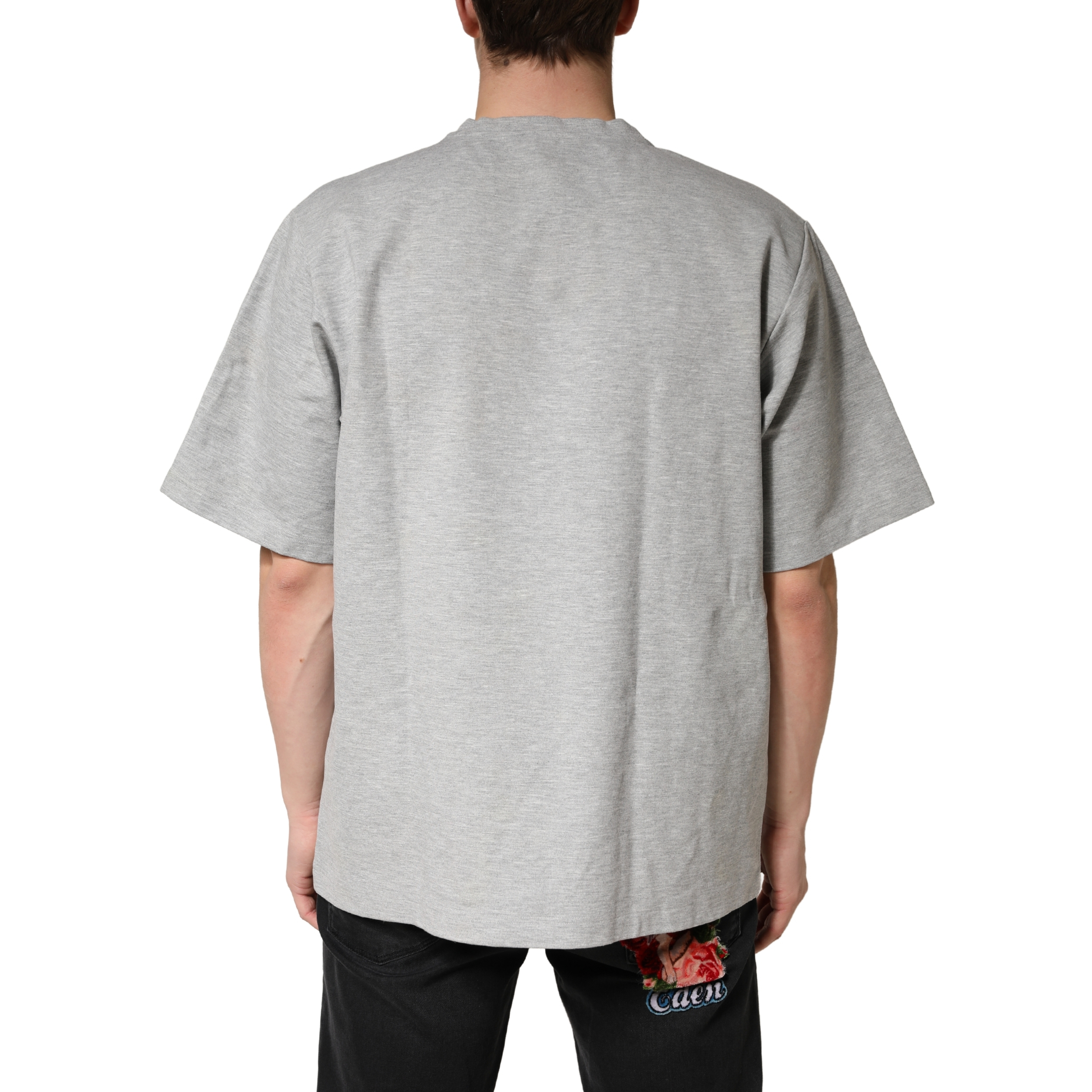 Dolce & Gabbana Grey Cotton Crewneck Short Sleeve T-Shirt - Image 4