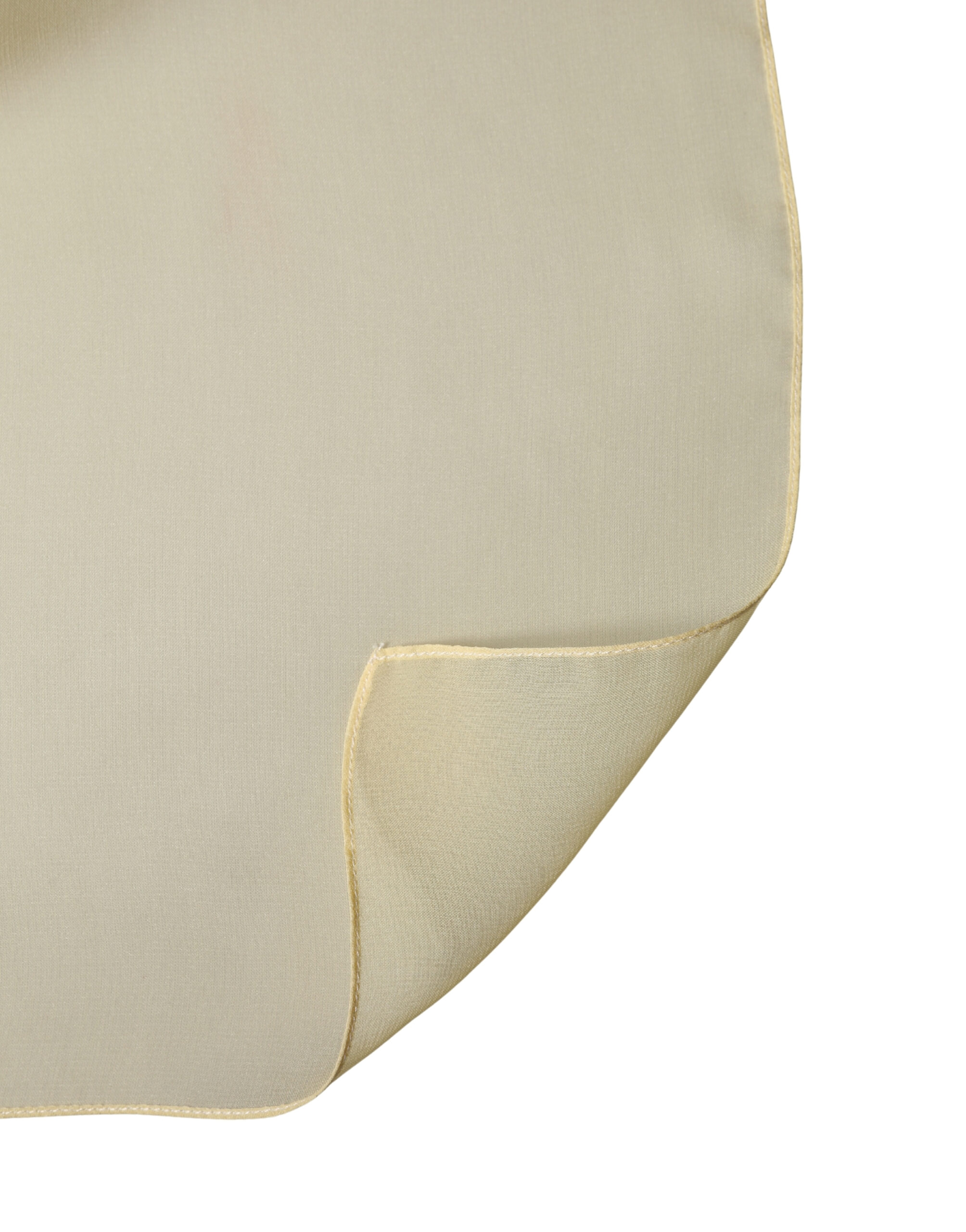Dolce & Gabbana Light Yellow Silk Wrap Shawl Foulard 100cm x 99cm Scarf - Image 3