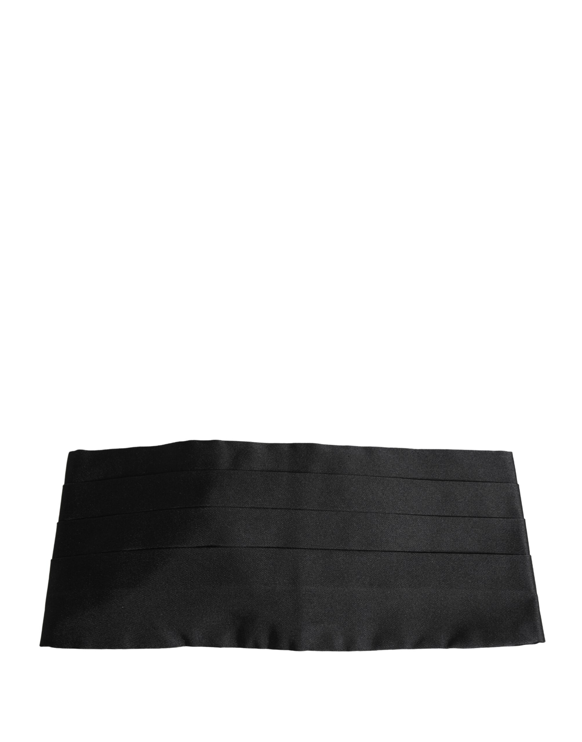 Dolce & Gabbana Black 100% Silk Wide Belt Waist Cummerbund - Image 3