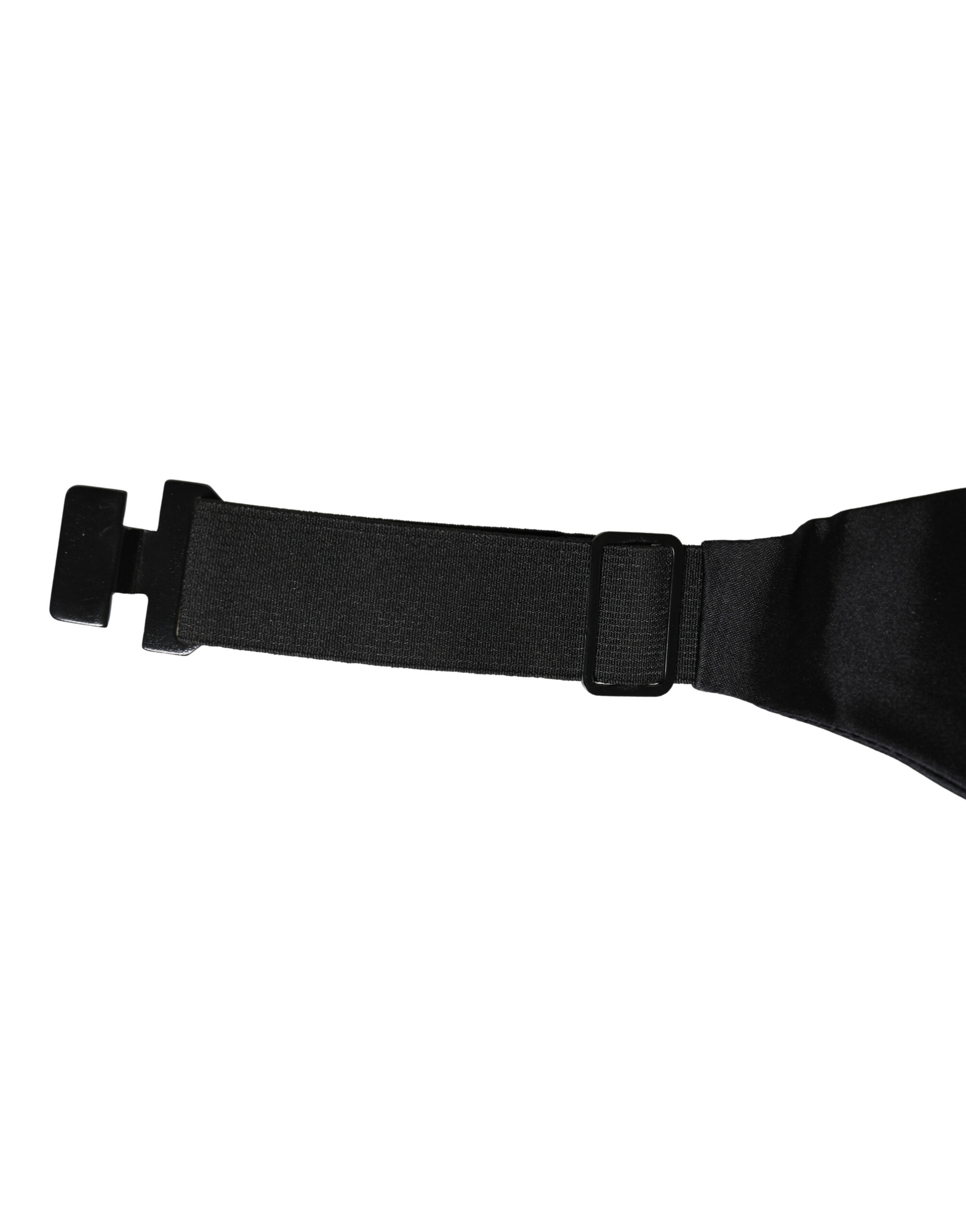 Dolce & Gabbana Black 100% Silk Wide Belt Waist Cummerbund - Image 5