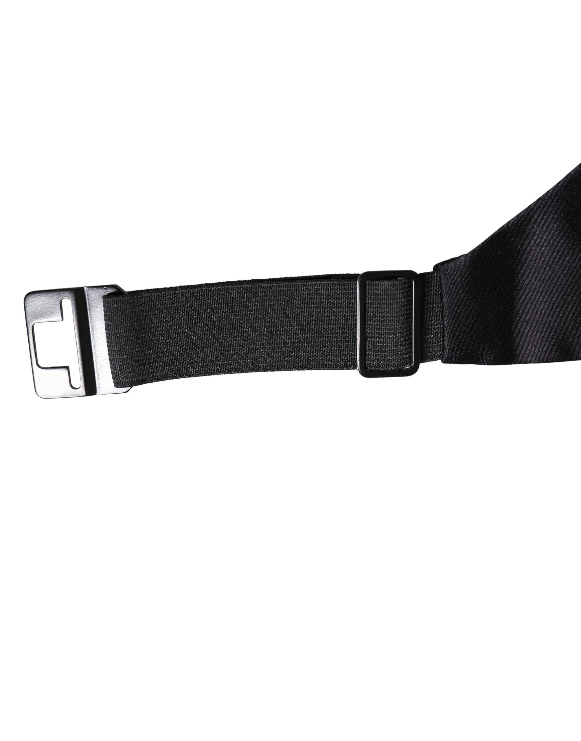 Dolce & Gabbana Black 100% Silk Wide Belt Waist Cummerbund - Image 6