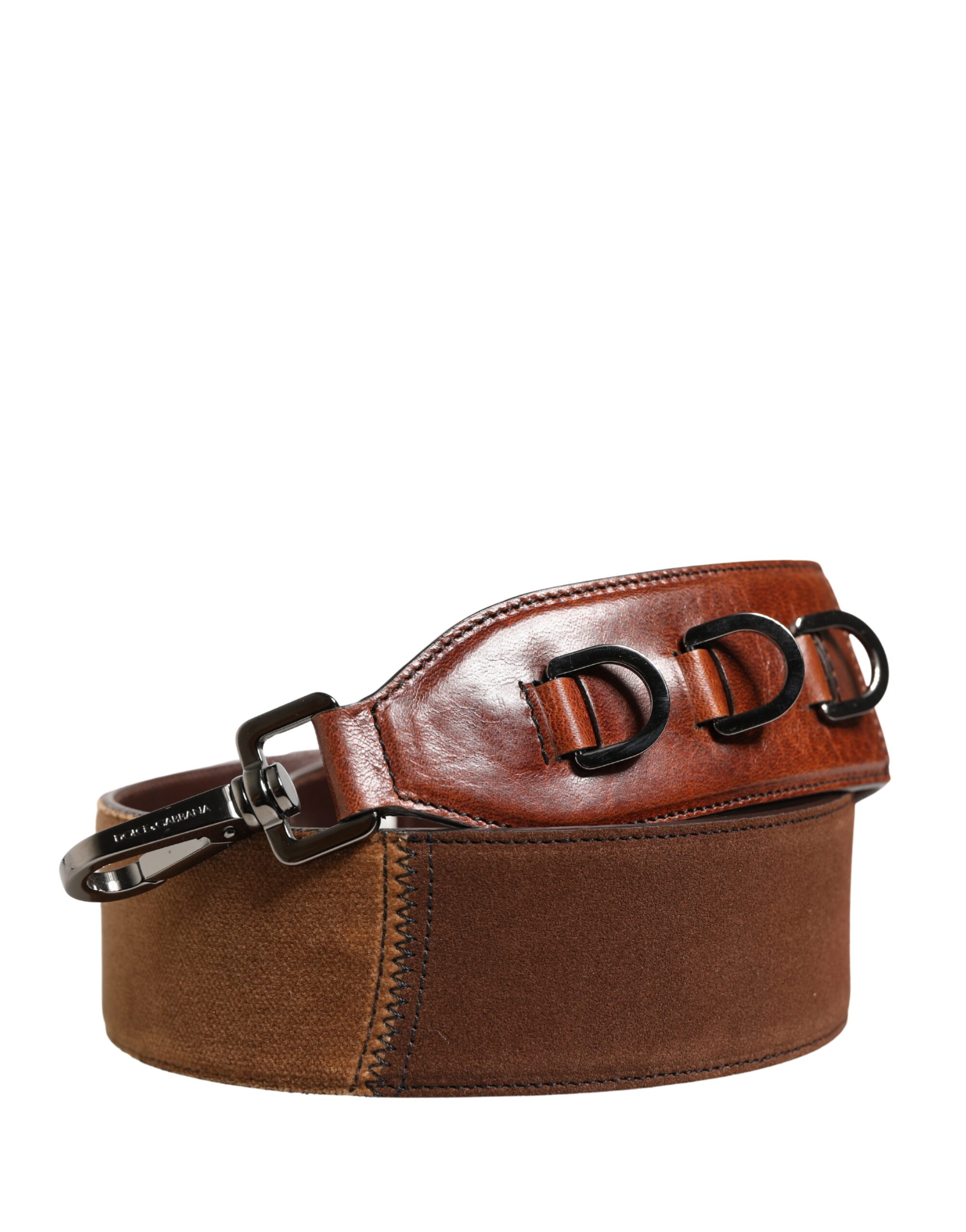 Dolce & Gabbana Brown Horse Velvet Leather Bag Accessory Shoulder Strap - Image 3