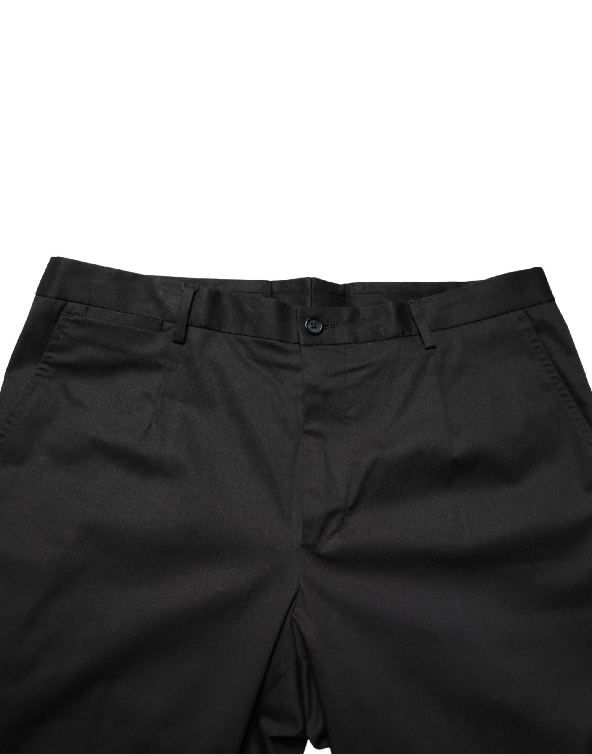 Dolce & Gabbana Black Cotton Skinny Men Dress Trouser Pants - Image 5