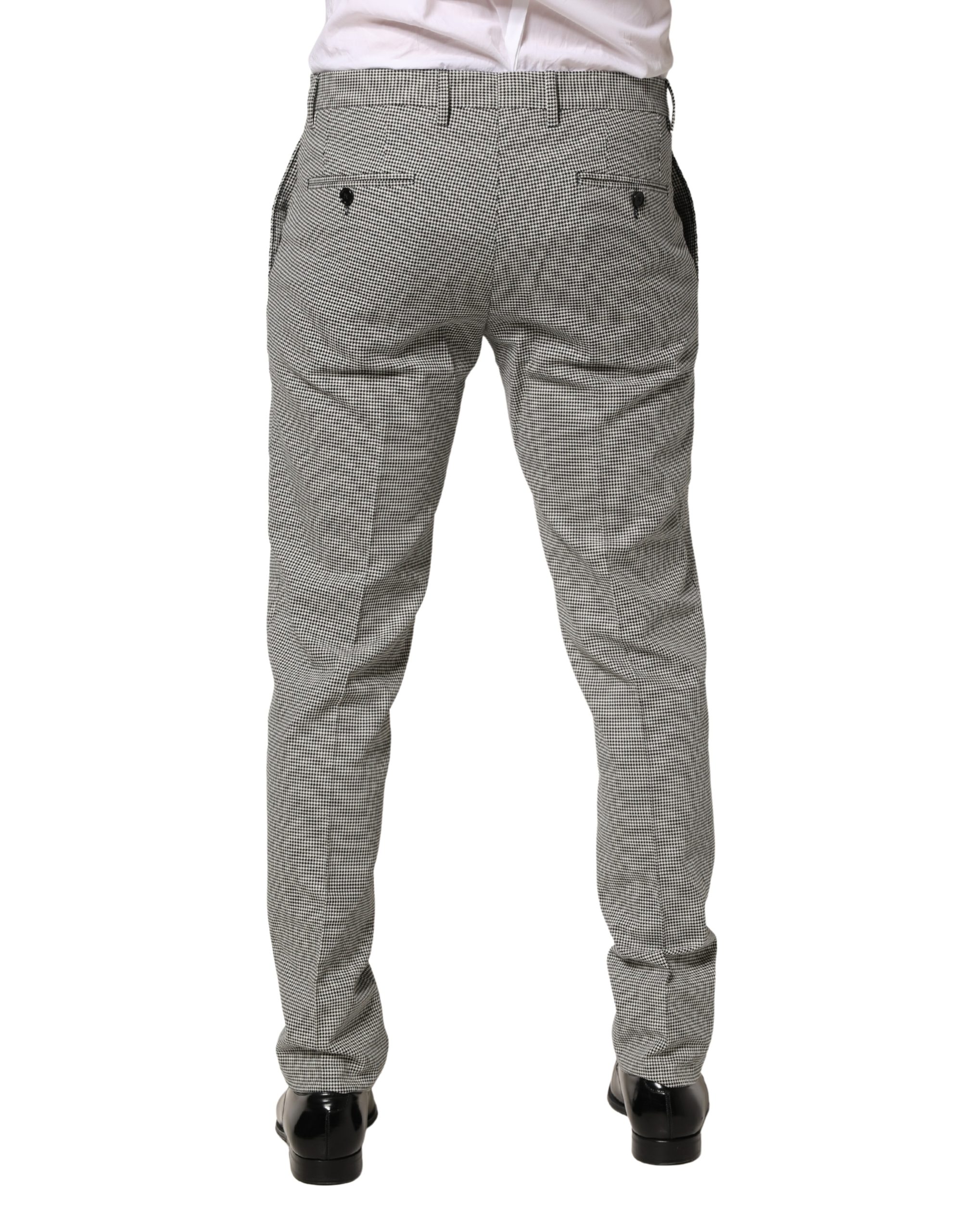 Dolce & Gabbana Gray Cotton Skinny Dress Formal Trouser Pants - Image 2