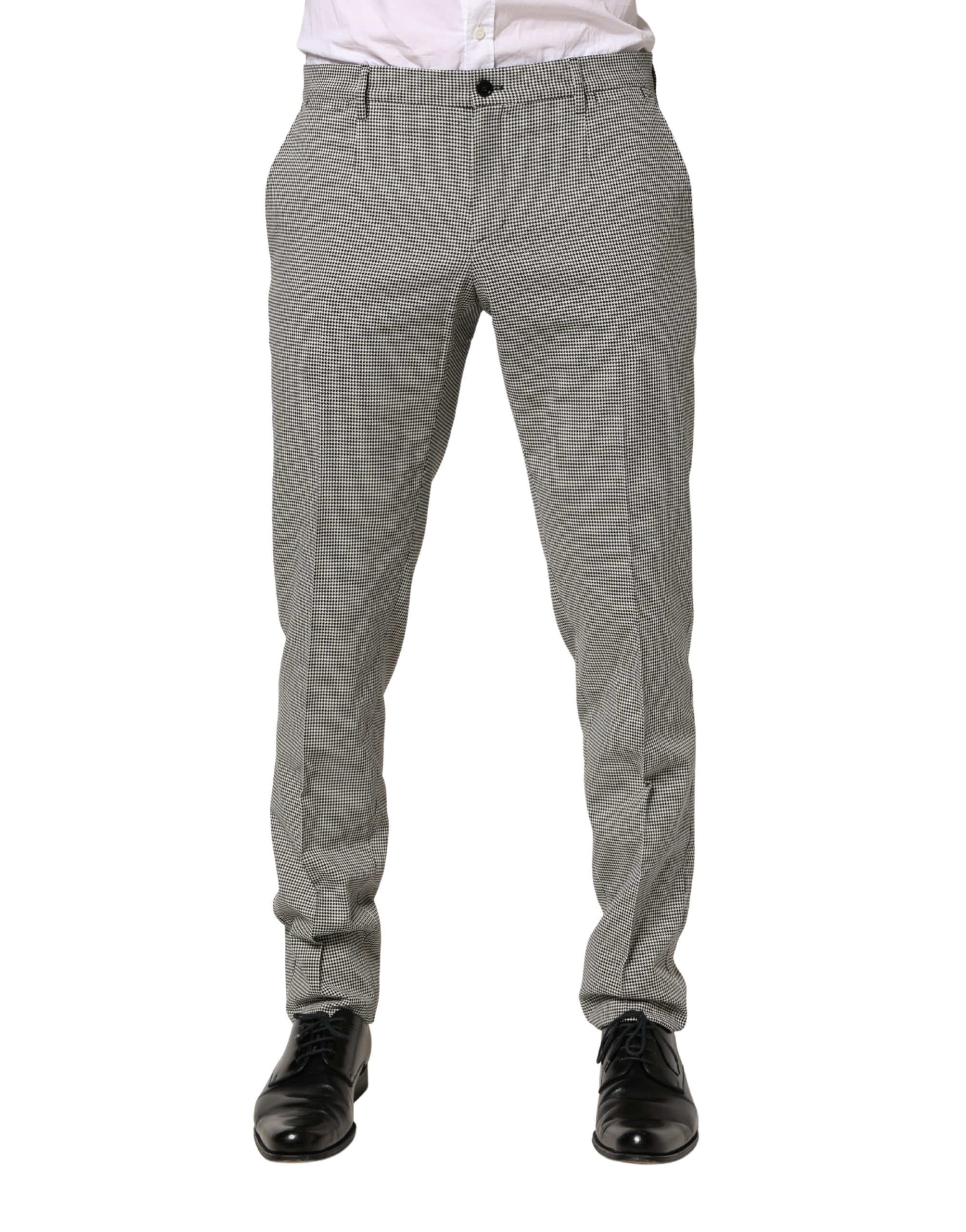 Dolce & Gabbana Gray Cotton Skinny Dress Formal Trouser Pants - Image 4