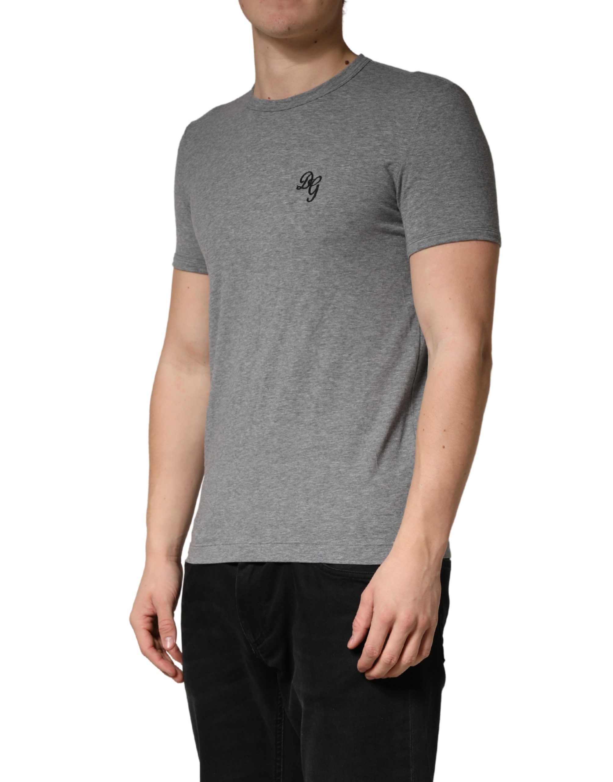 Dolce & Gabbana Gray DG Logo Crew Neck Men Underwear T-shirt - Image 3
