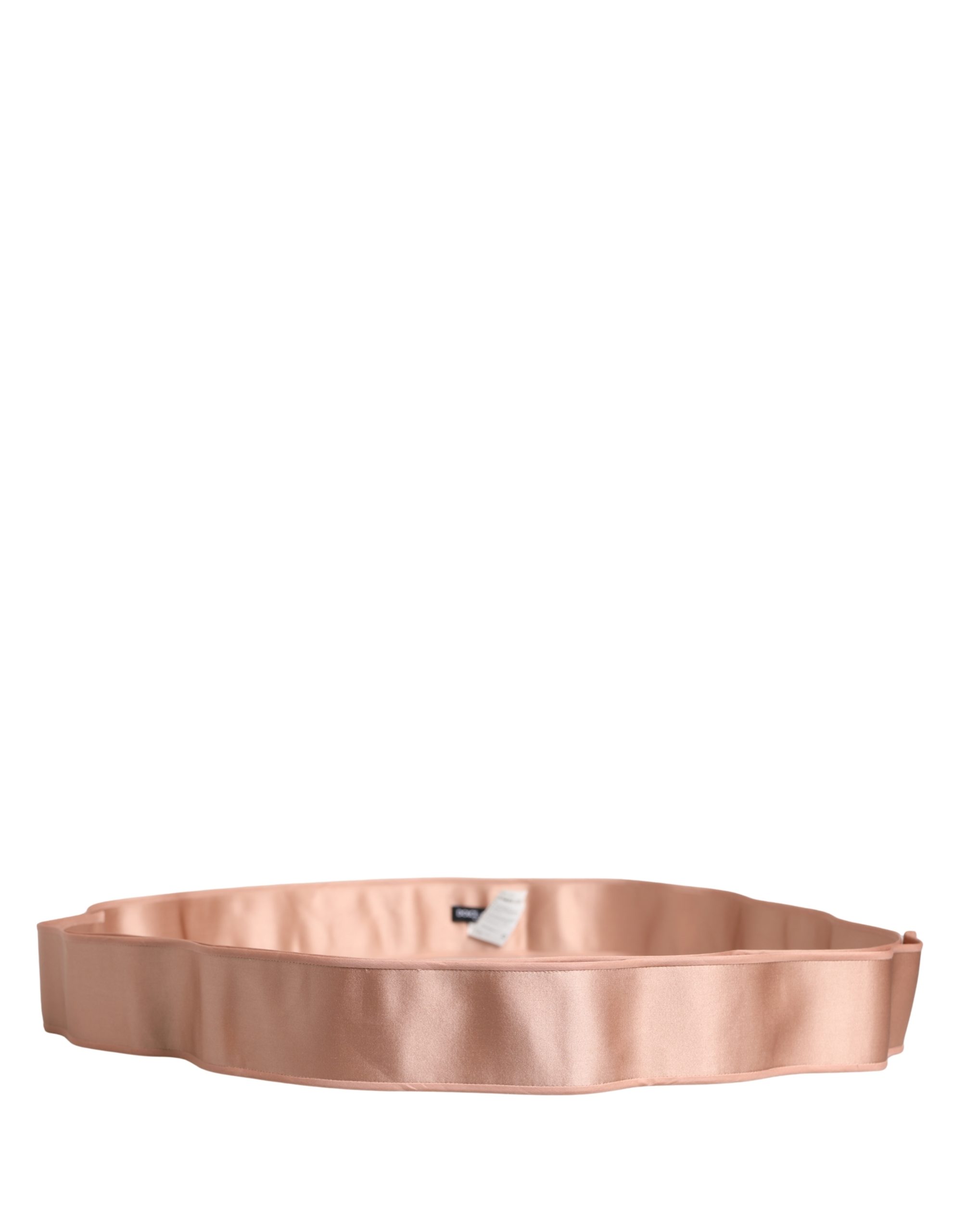 Dolce & Gabbana Light Pink Silk Satin Waist Women Cintura Belt - Image 4