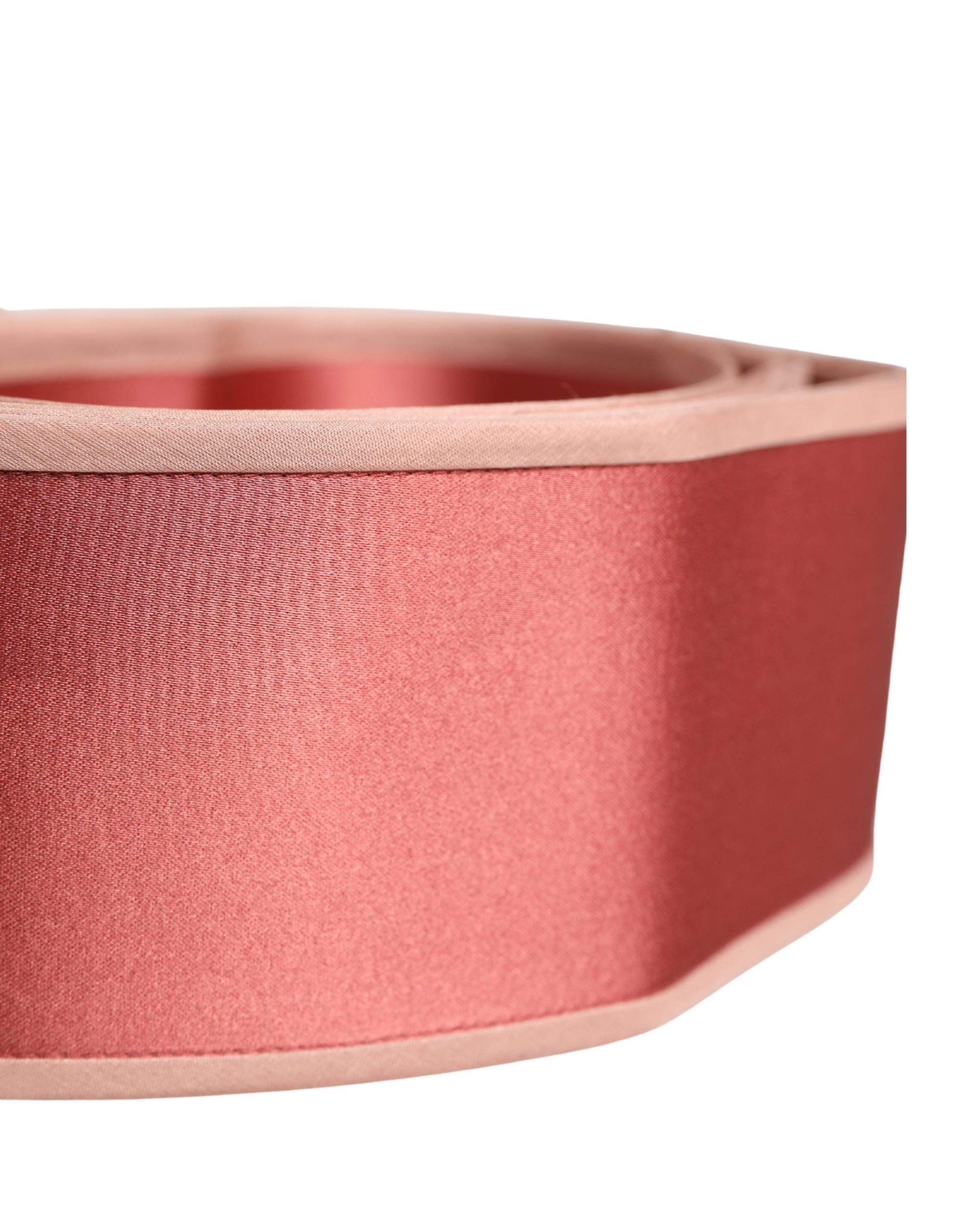Dolce & Gabbana Pink Silk Satin Waist Women Cintura Belt - Image 3