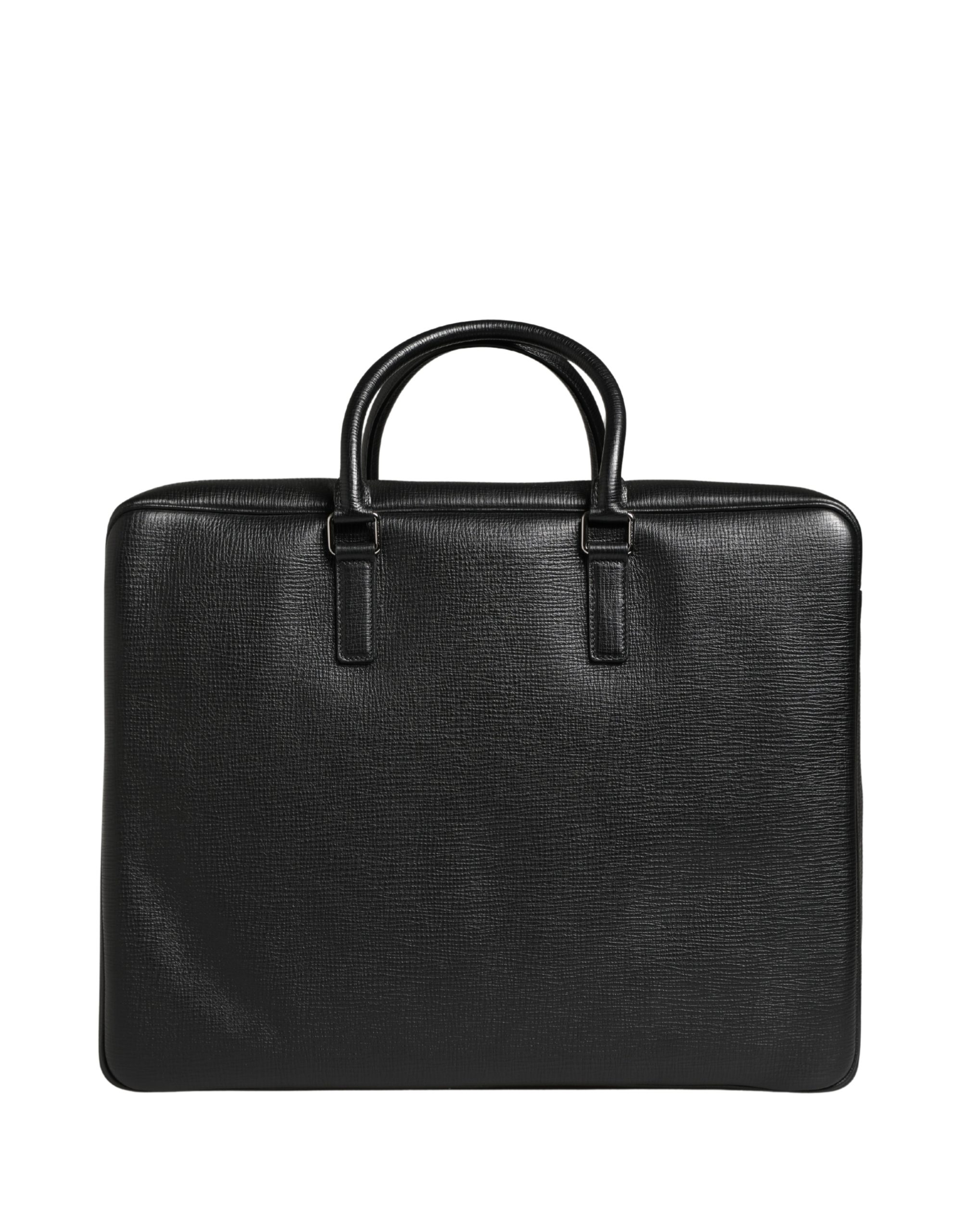 Dolce & Gabbana Black Car Man Applique Leather Weekender Borse Bag - Image 6