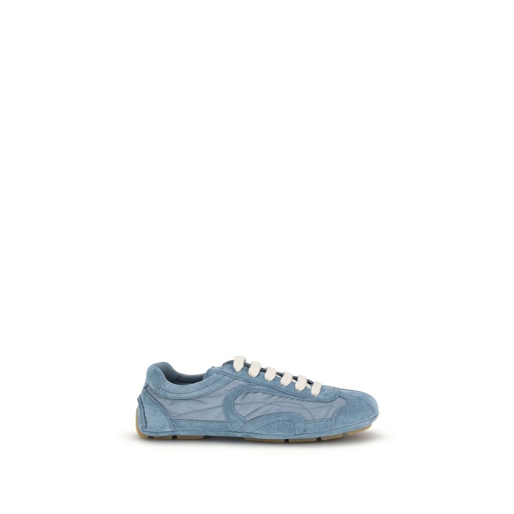 Prada Blue Lamb Ovis Aries Athletic Sneakers