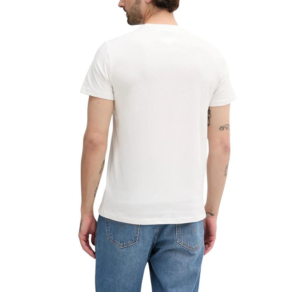 Tommy Hilfiger Jeans Cream Recycled Cotton T-Shirt - Image 4