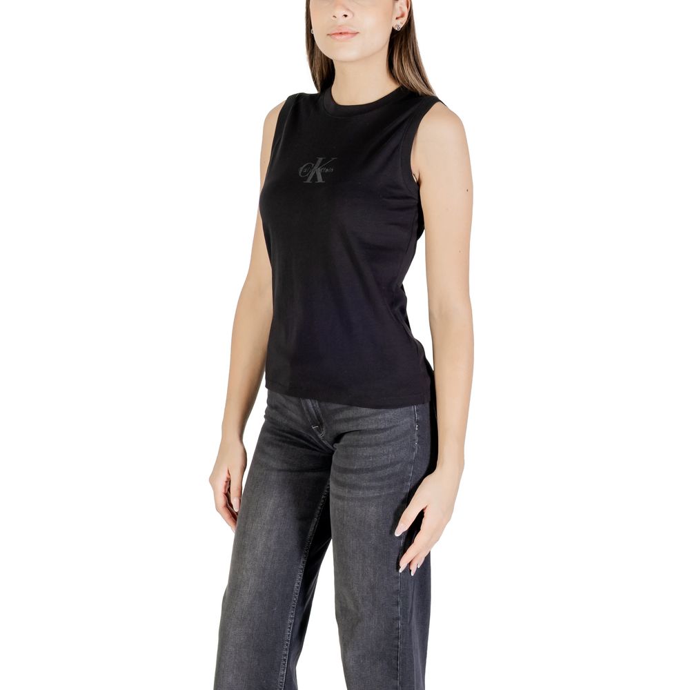 Calvin Klein Jeans Black Cotton T-Shirt - Image 4