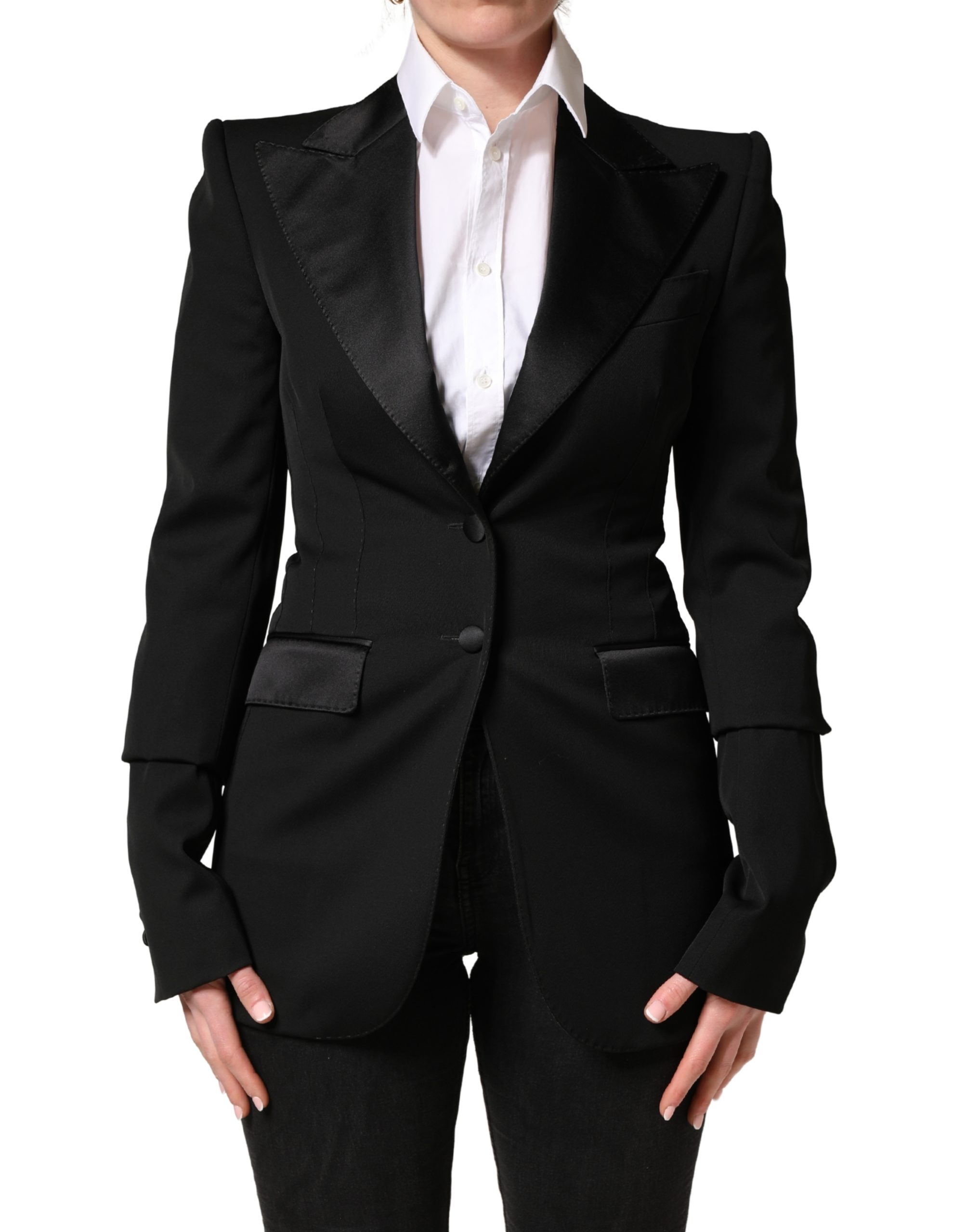 Dolce & Gabbana Black Wool Single Breasted Blazer Jacket - Image 2