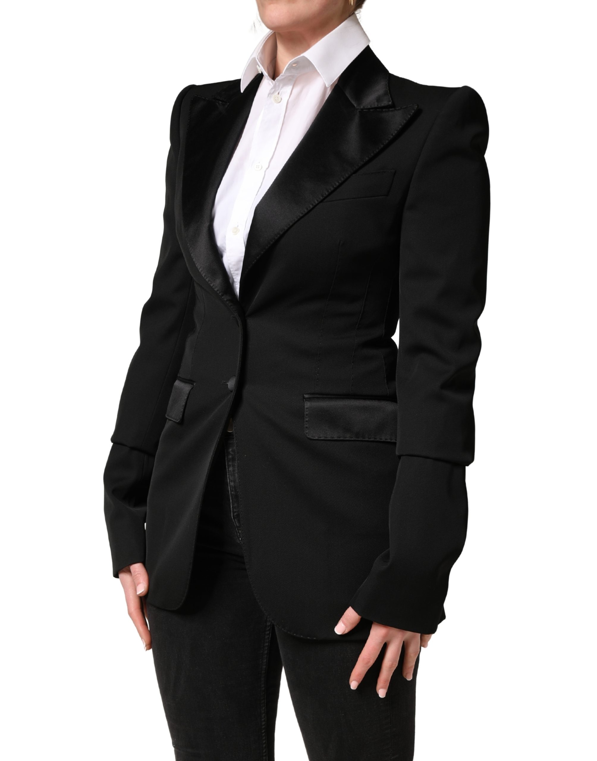 Dolce & Gabbana Black Wool Single Breasted Blazer Jacket - Image 3