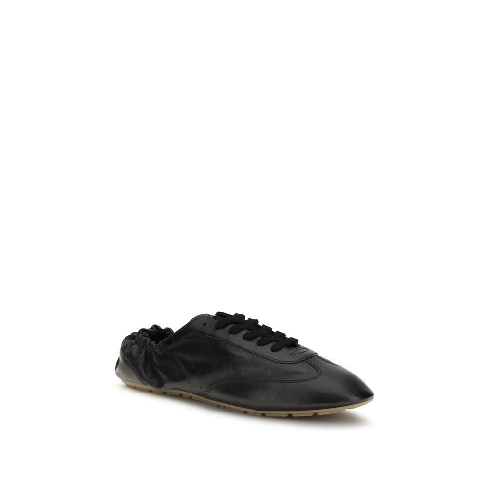 Saint Laurent Black Calf Leather Bos Taurus Athletic Sneakers - Image 2