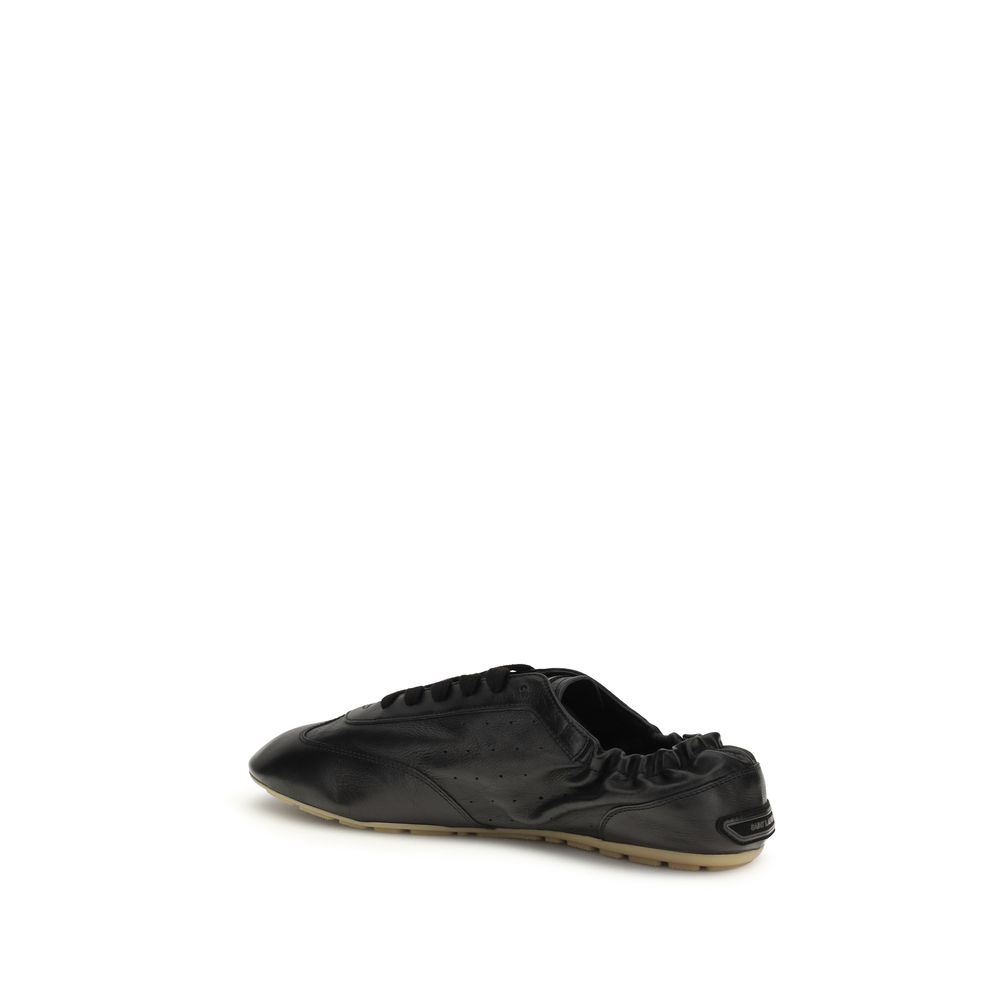 Saint Laurent Black Calf Leather Bos Taurus Athletic Sneakers - Image 3
