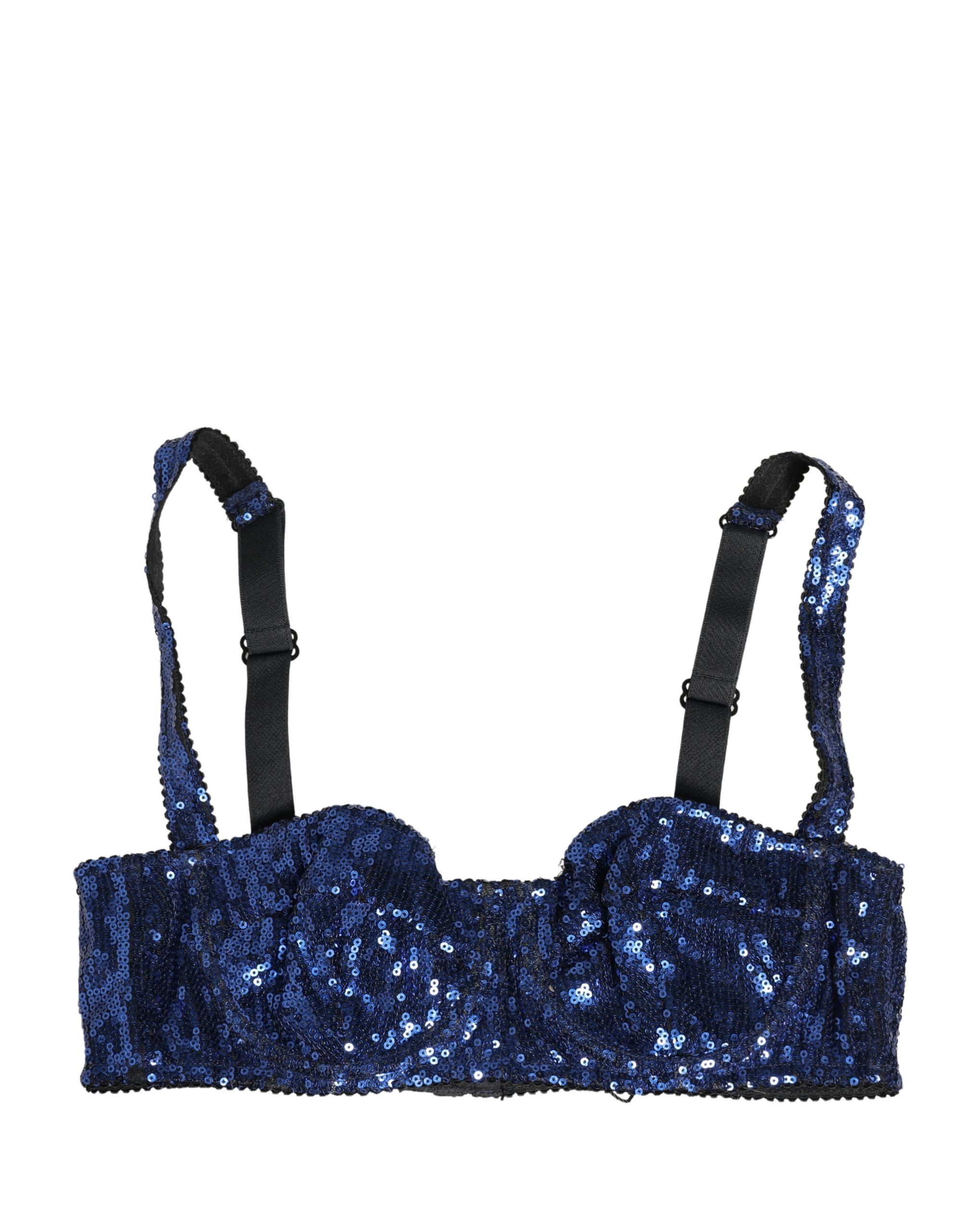 Dolce & Gabbana Blue Sequined Nyon Balconnet Bra Underwear - Image 2