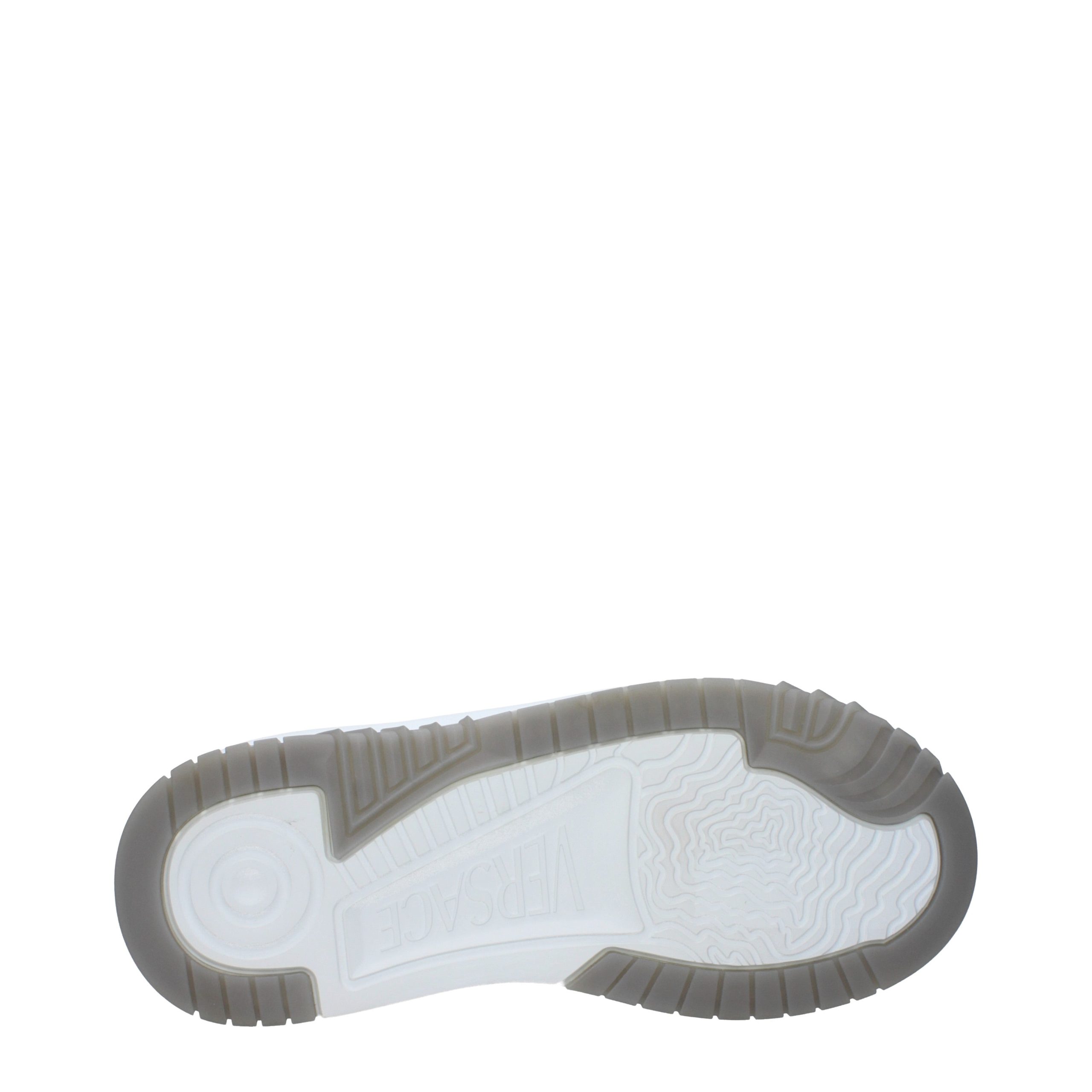 Versace Gray Leather Low Top Sneakers - Image 5