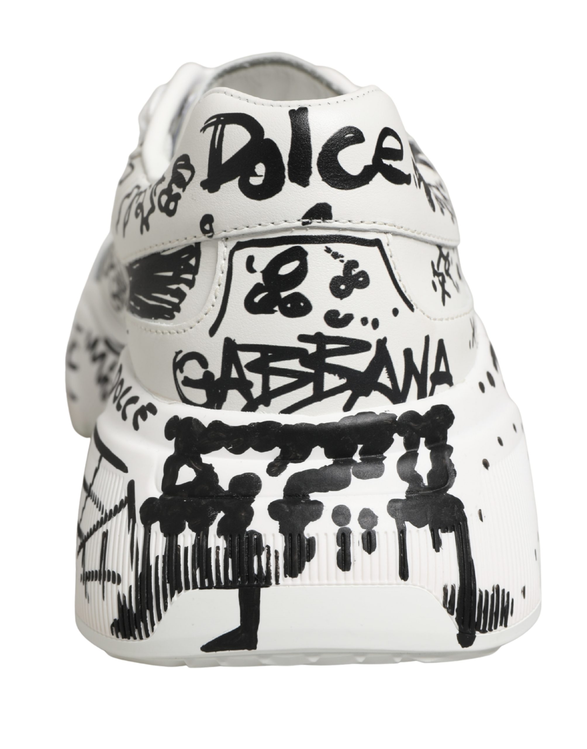 Dolce & Gabbana White Daymaster Graffiti Low Top Sneakers Shoes - Image 4