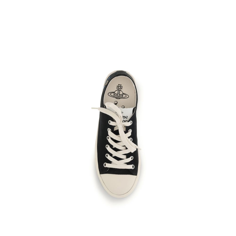 Vivienne Westwood Black Fabric Low Top Sneakers - Image 4