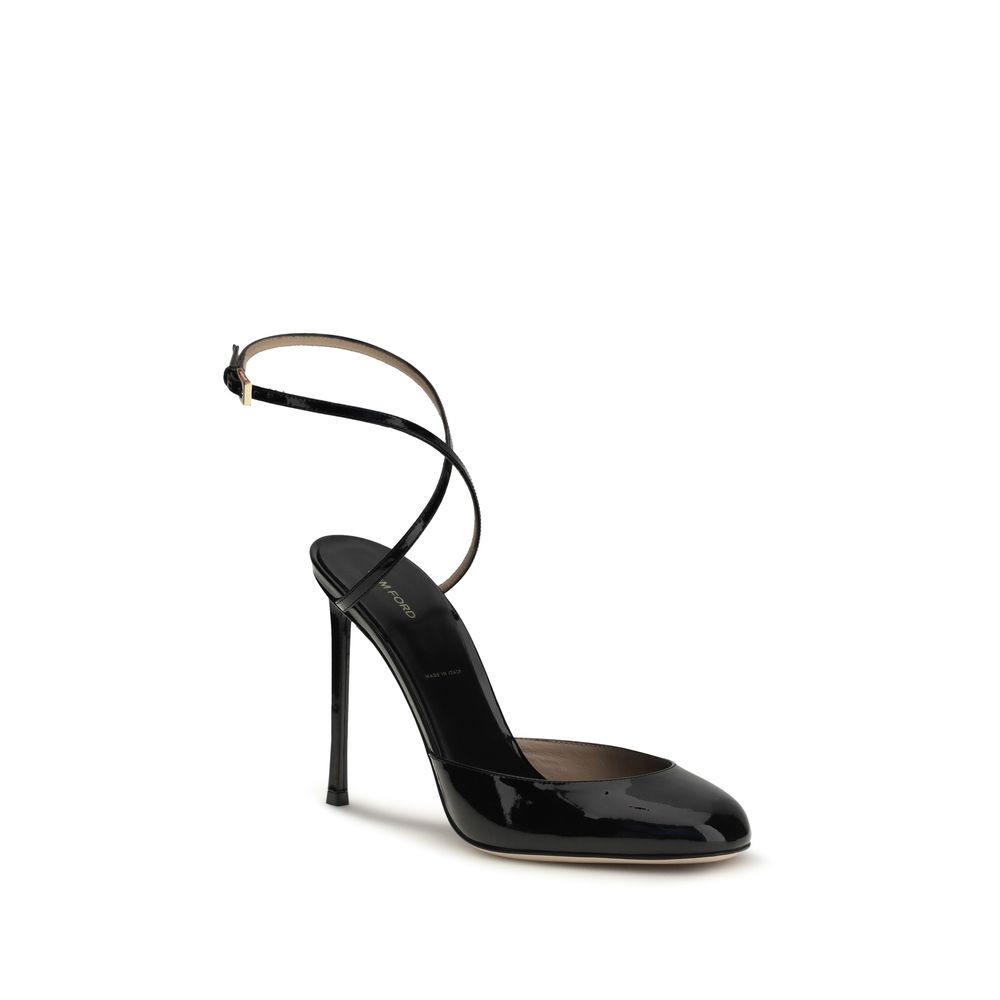 Tom Ford Black Calf Leather Bos Taurus High Heel Pumps - Image 2
