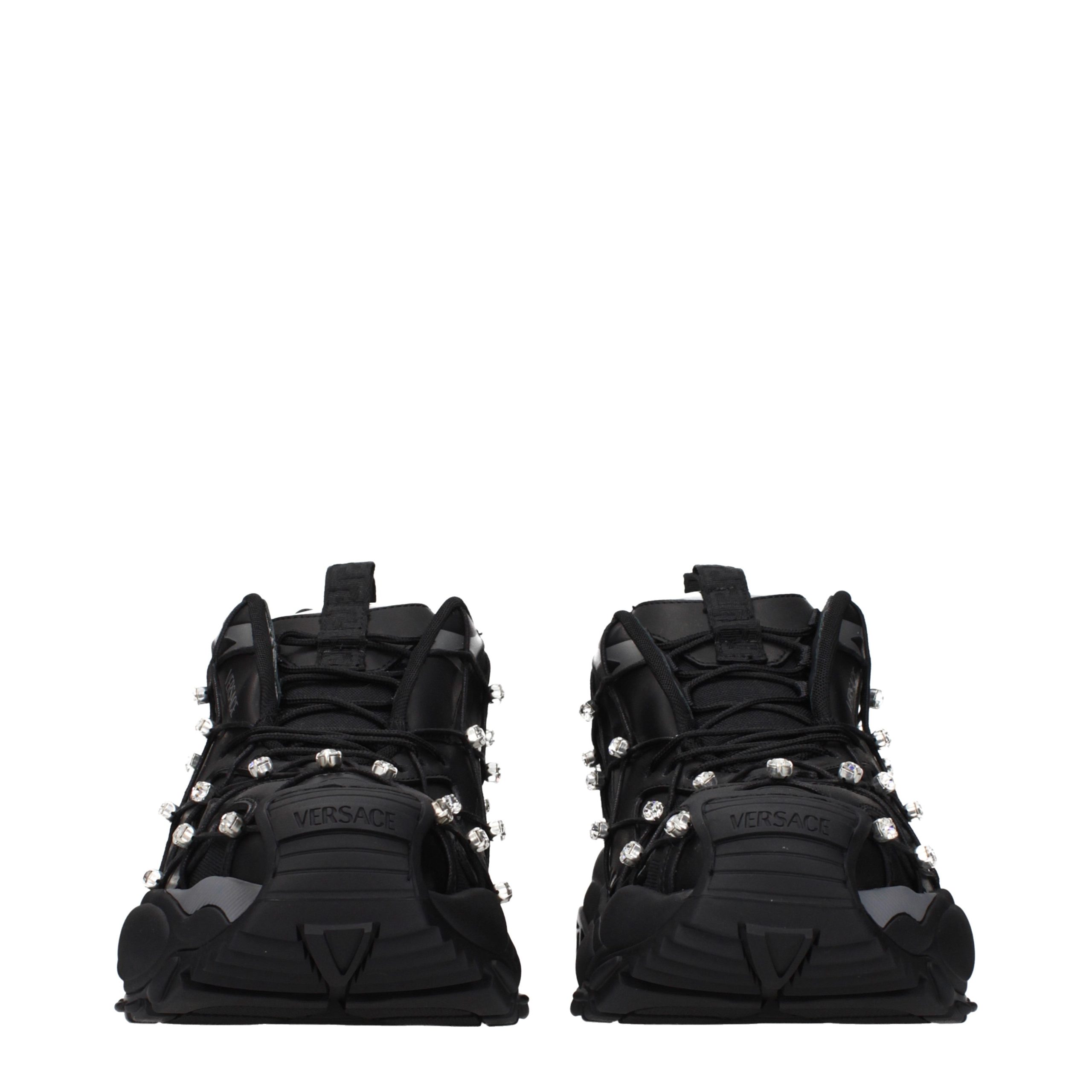 Versace Black Fabric Sneakers - Image 3