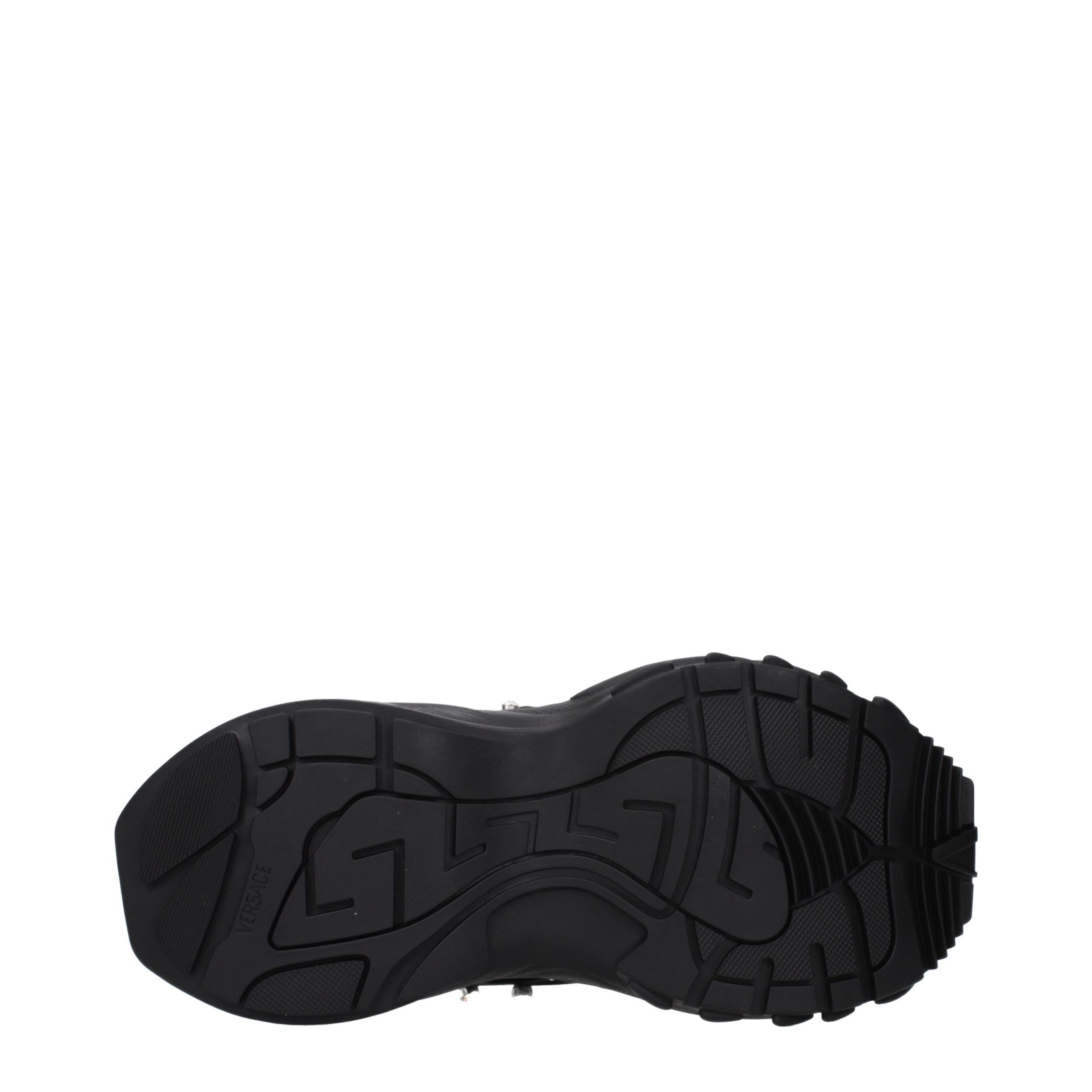Versace Black Fabric Chunky Sneakers - Image 5