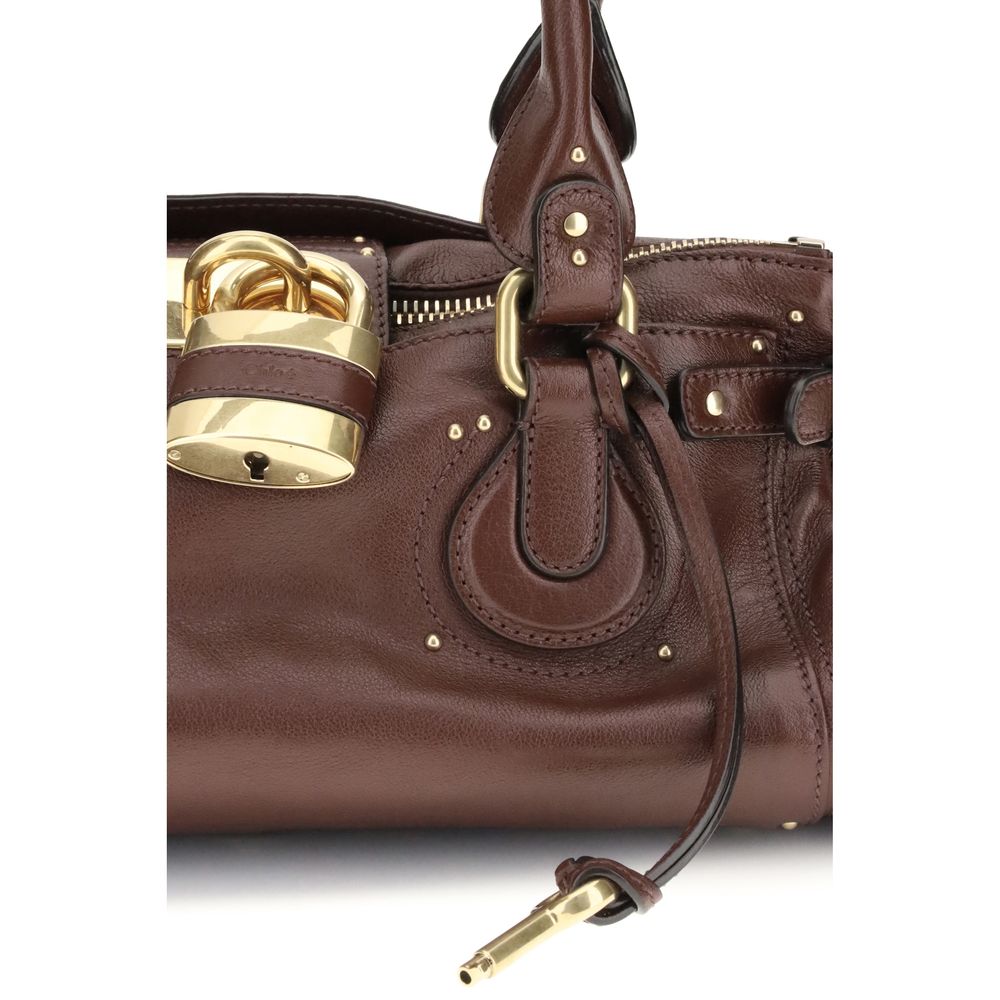 ChloƩ Bordeaux Buffalo Leather Shoulder Bag - Image 4