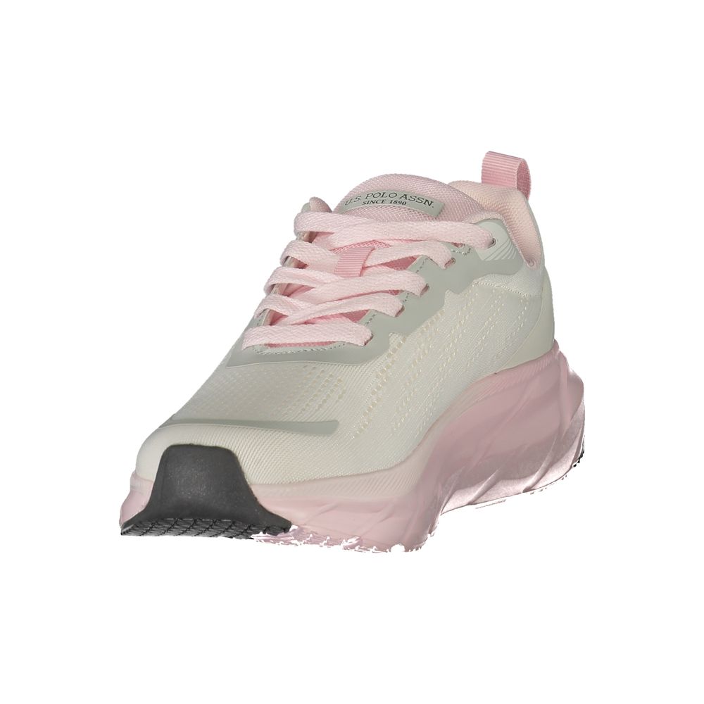 U.S. POLO ASSN. White Polyurethane Women's Sneaker - Image 3