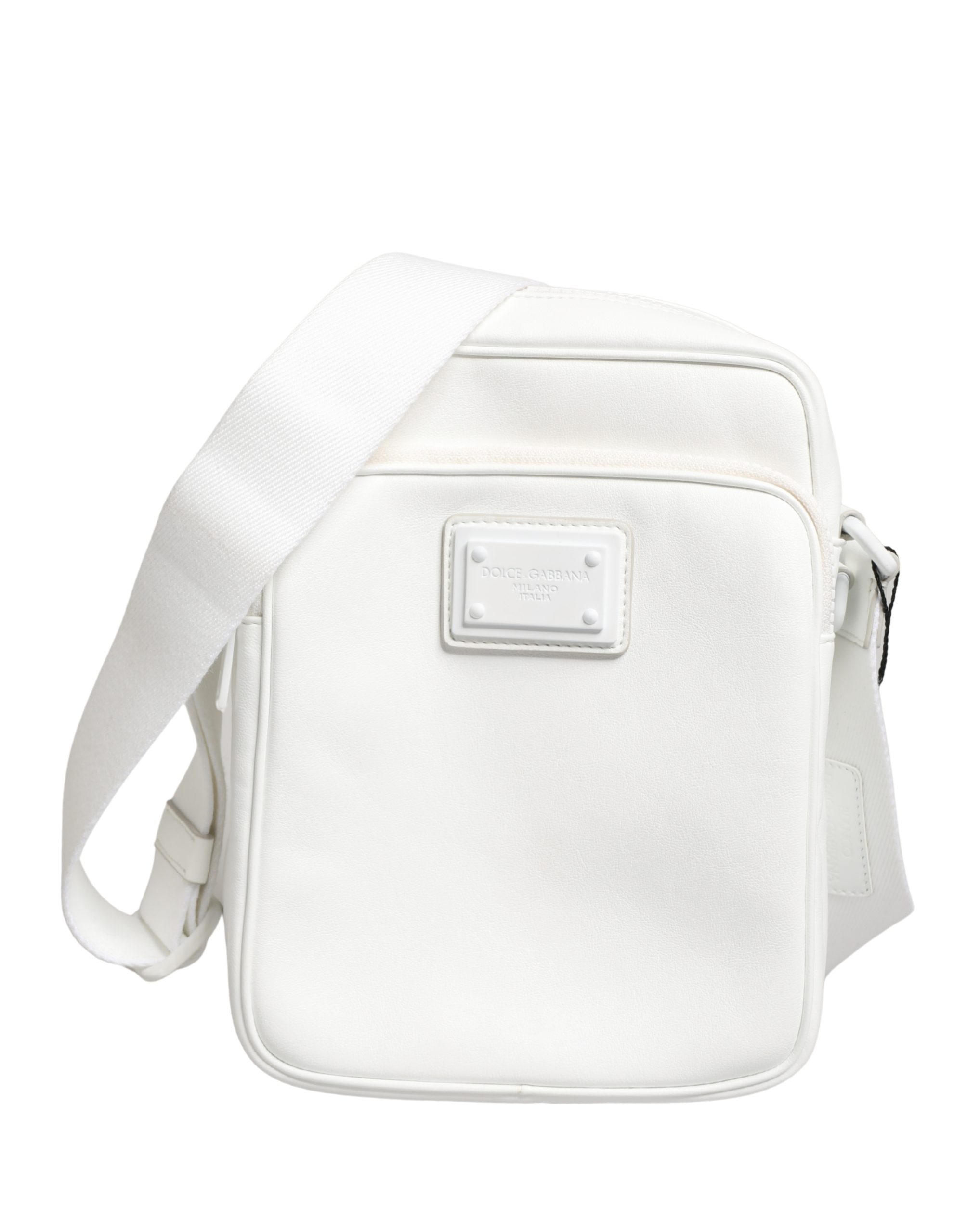 Dolce & Gabbana White Logo Plaque Crossbody Shoulder Borse Men Bag - Image 3