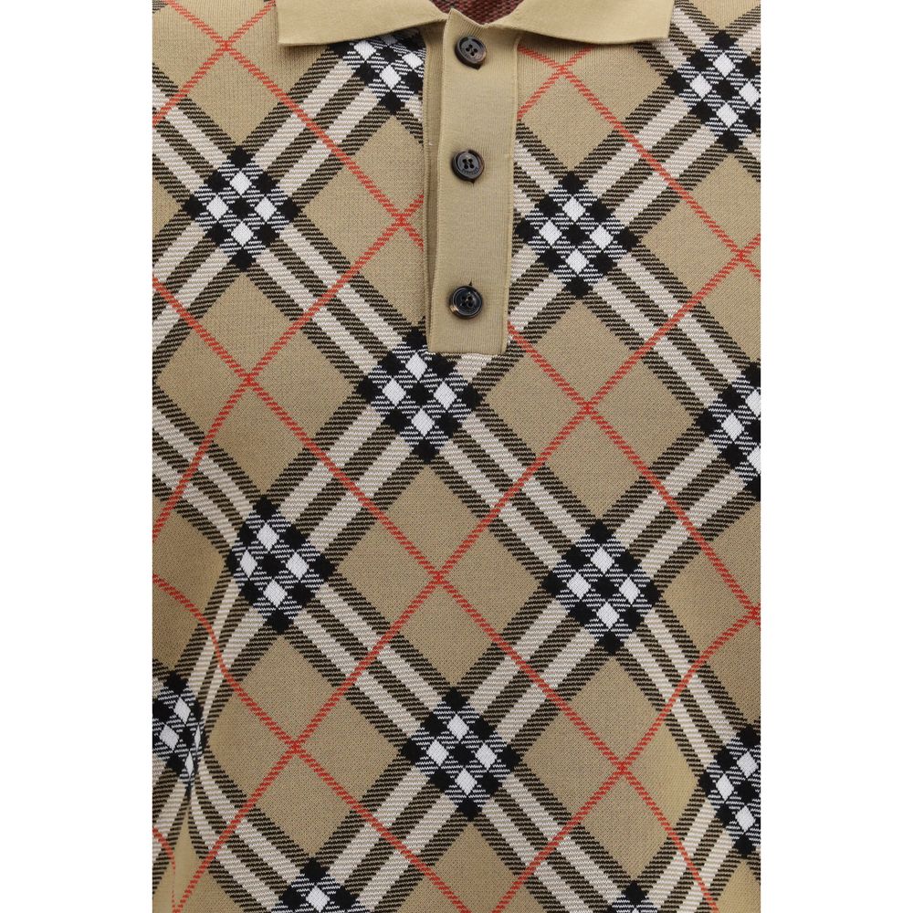 Burberry Beige Cotton Polo Shirt - Image 3