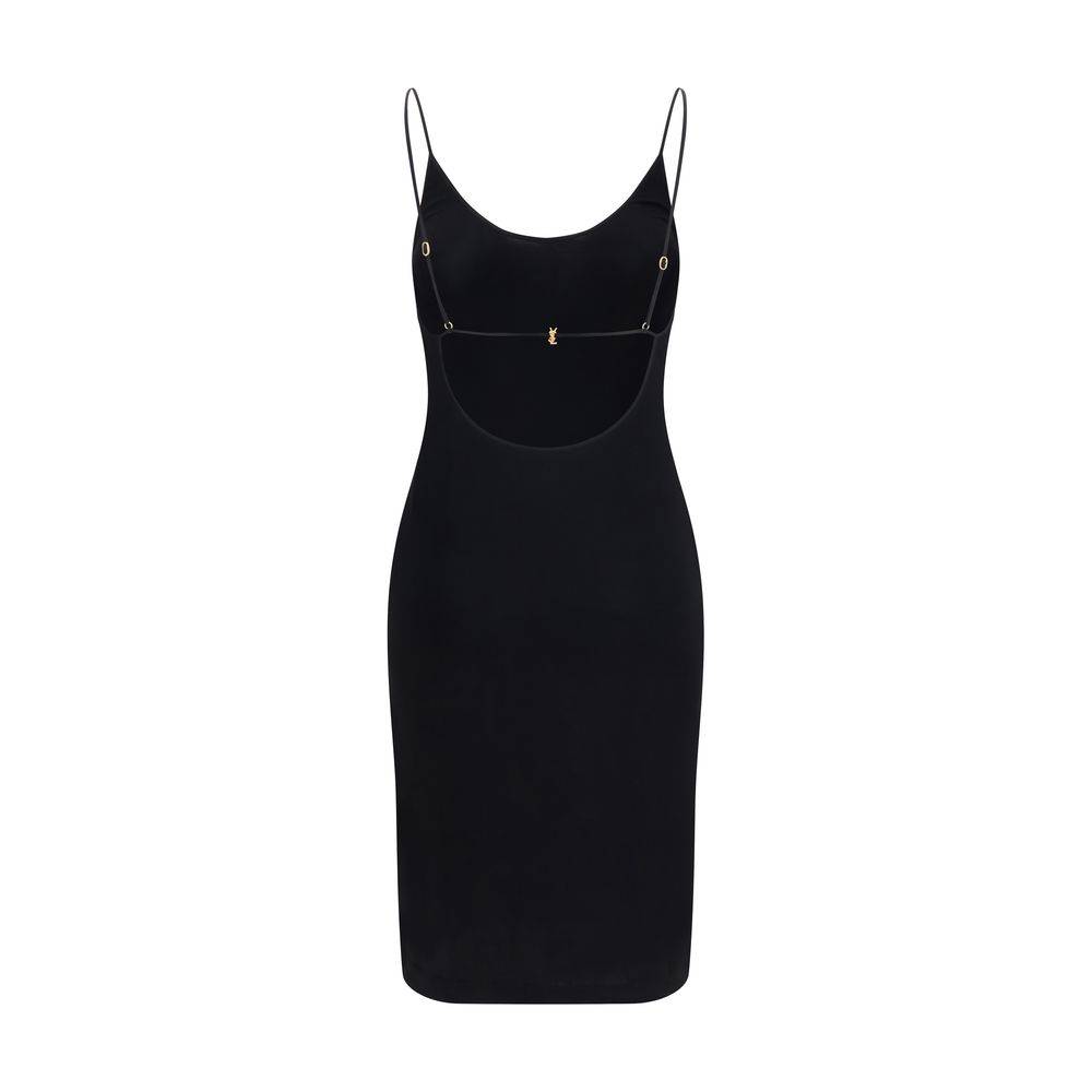 Saint Laurent Black Viscose Casual Dress - Image 2