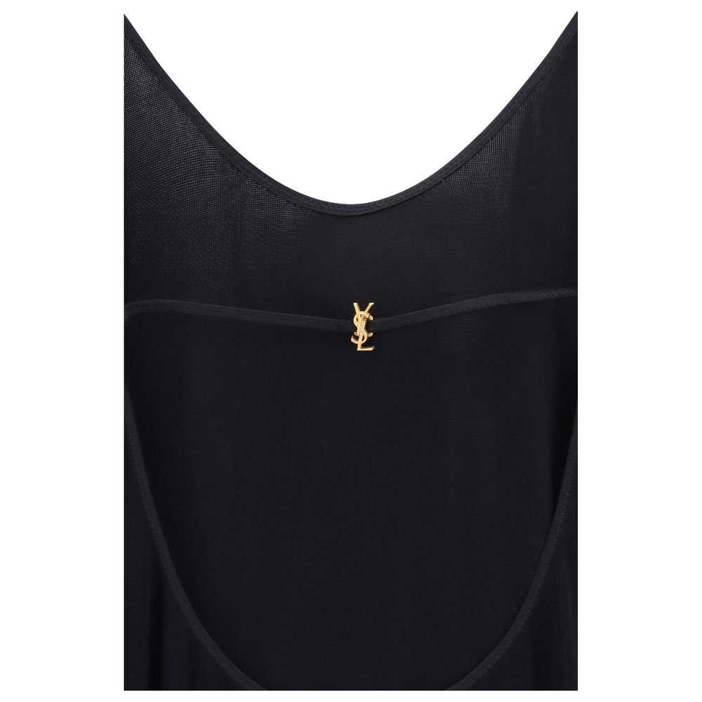 Saint Laurent Black Viscose Casual Dress - Image 3