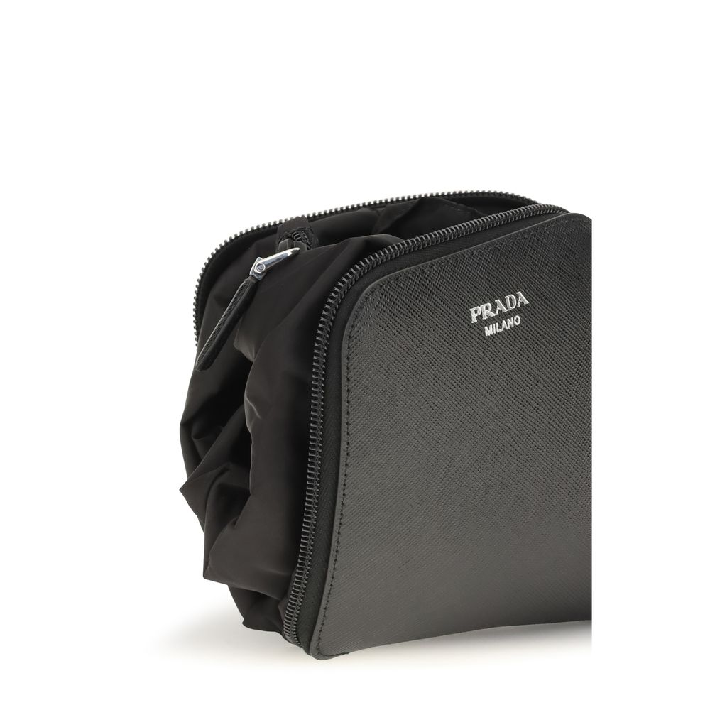 Prada Black Calf Leather Bos Taurus Shoulder Bag - Image 4